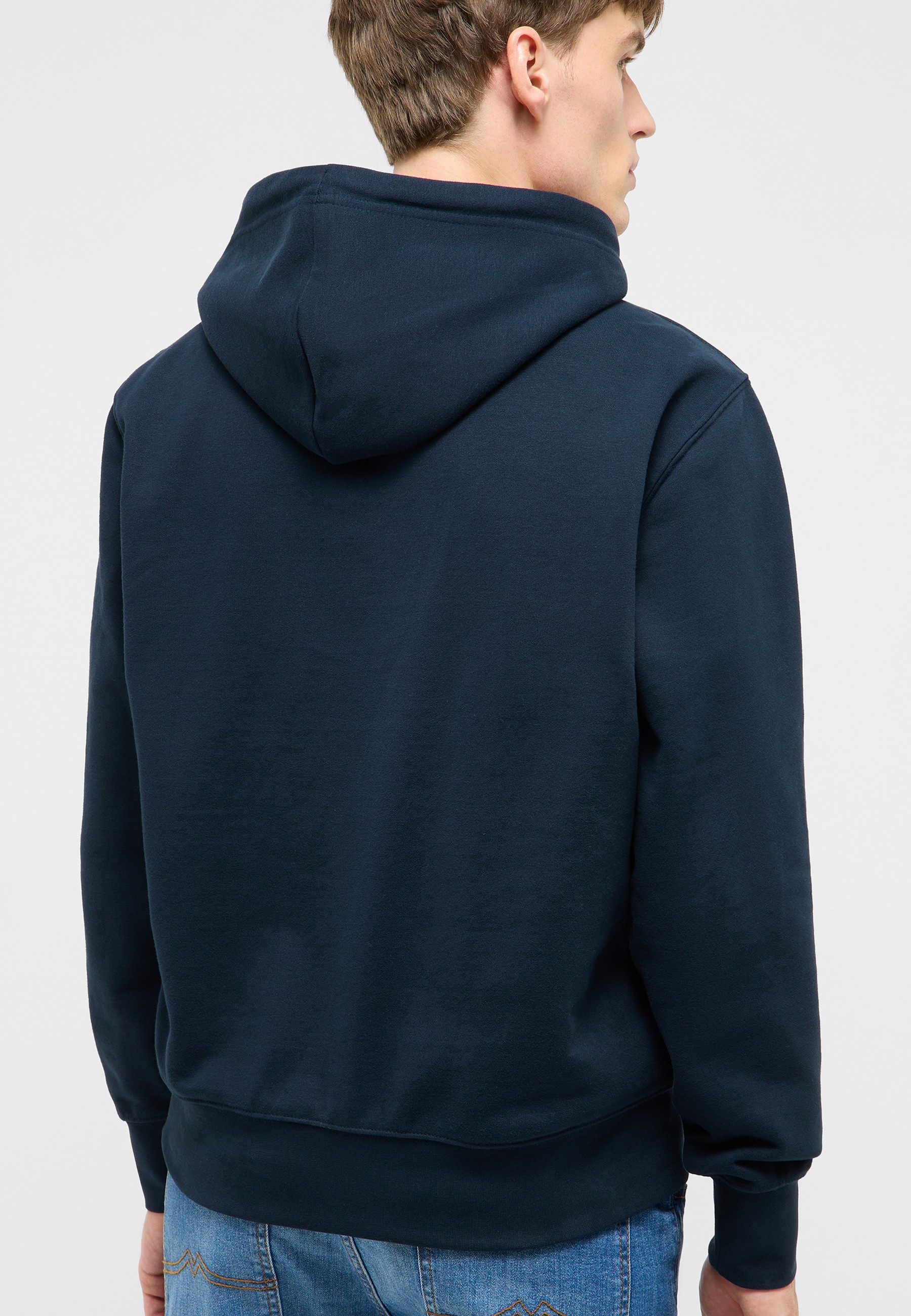 hoodie, Kapuze, Navy, Rückenseite, Sweatshirt