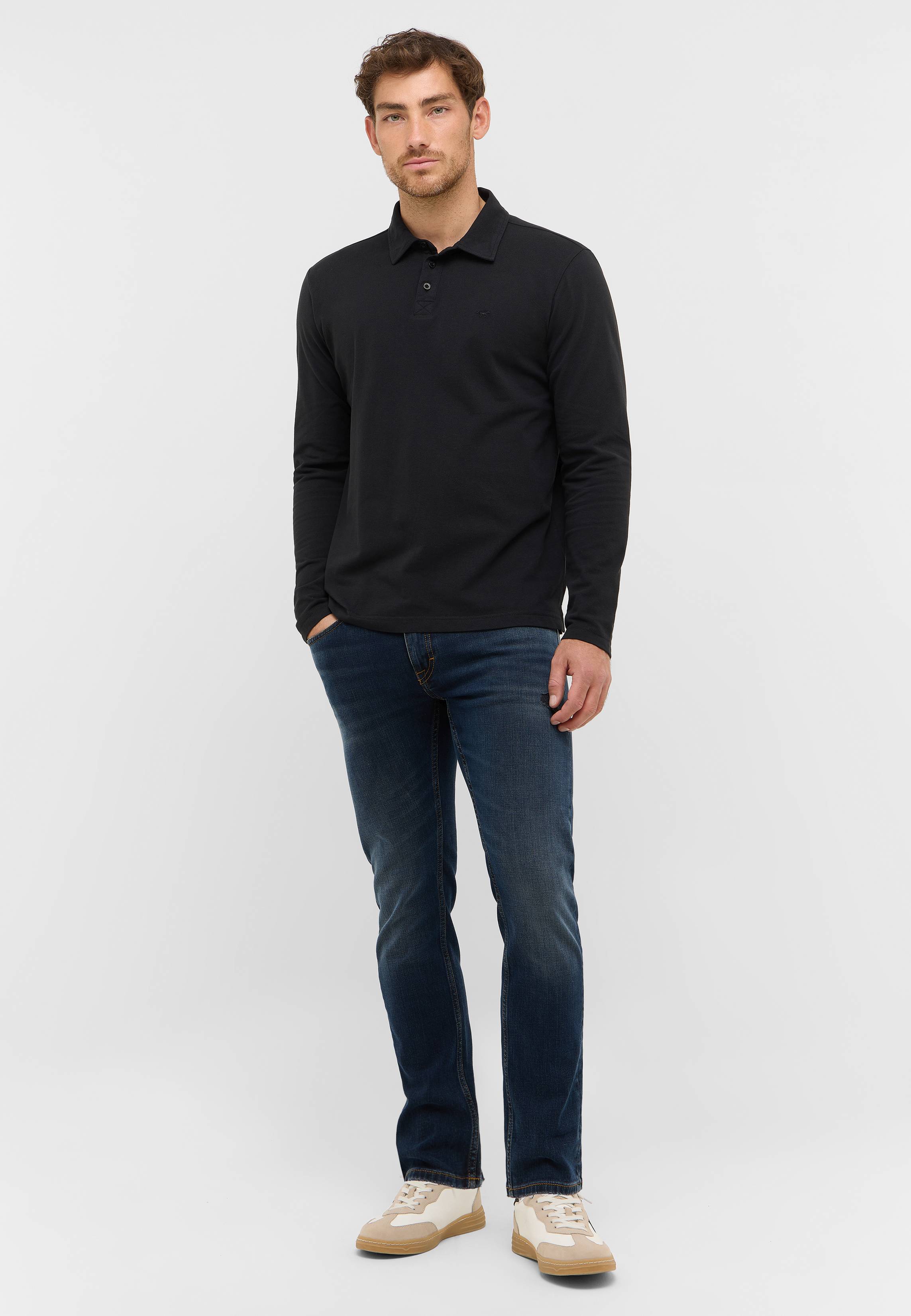Jeans Style Oregon Slim Hosen, Langarm, Hemd, Mann, Person