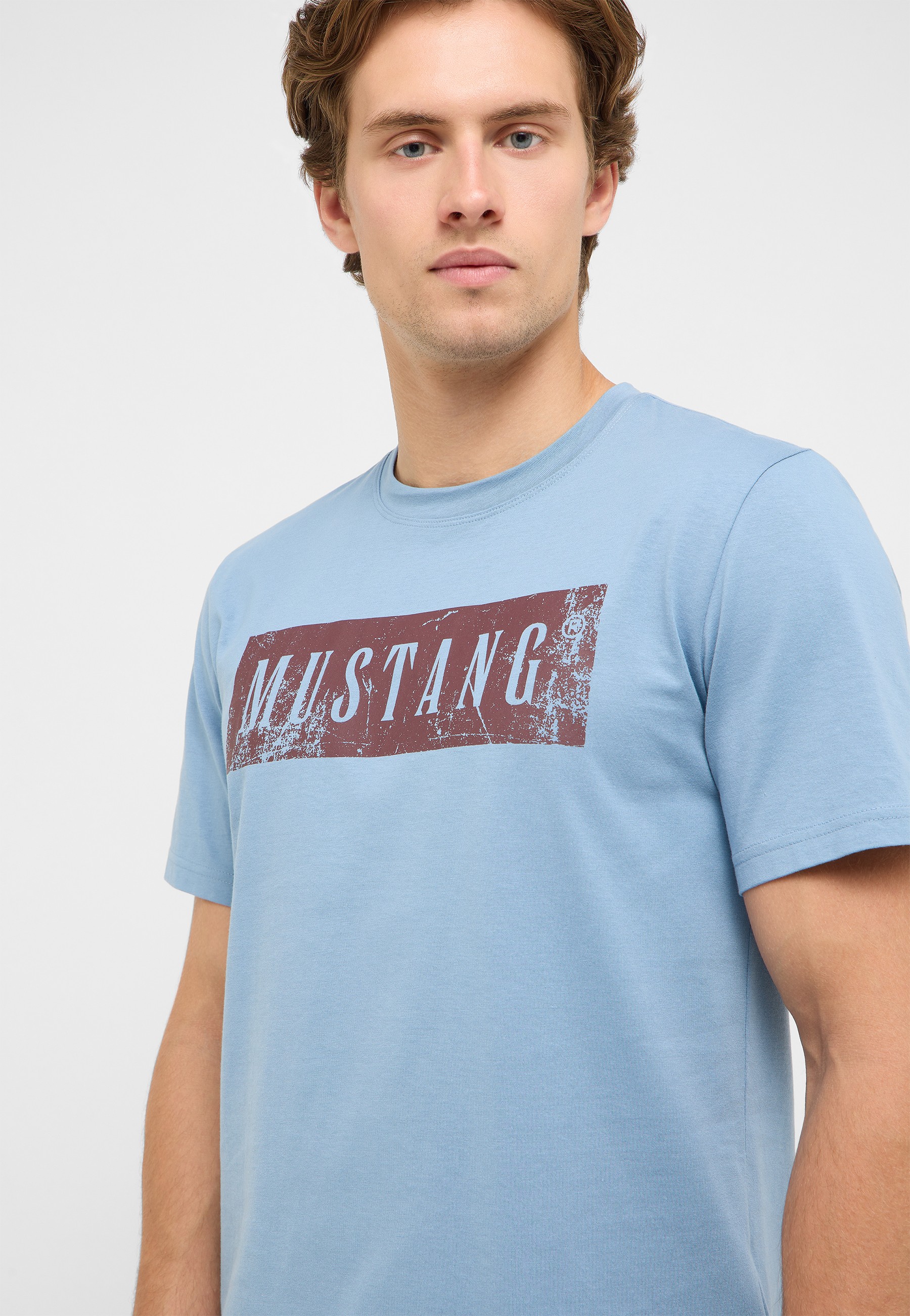 Tee, T-Shirt, Mustang, Printed, Short sleeve