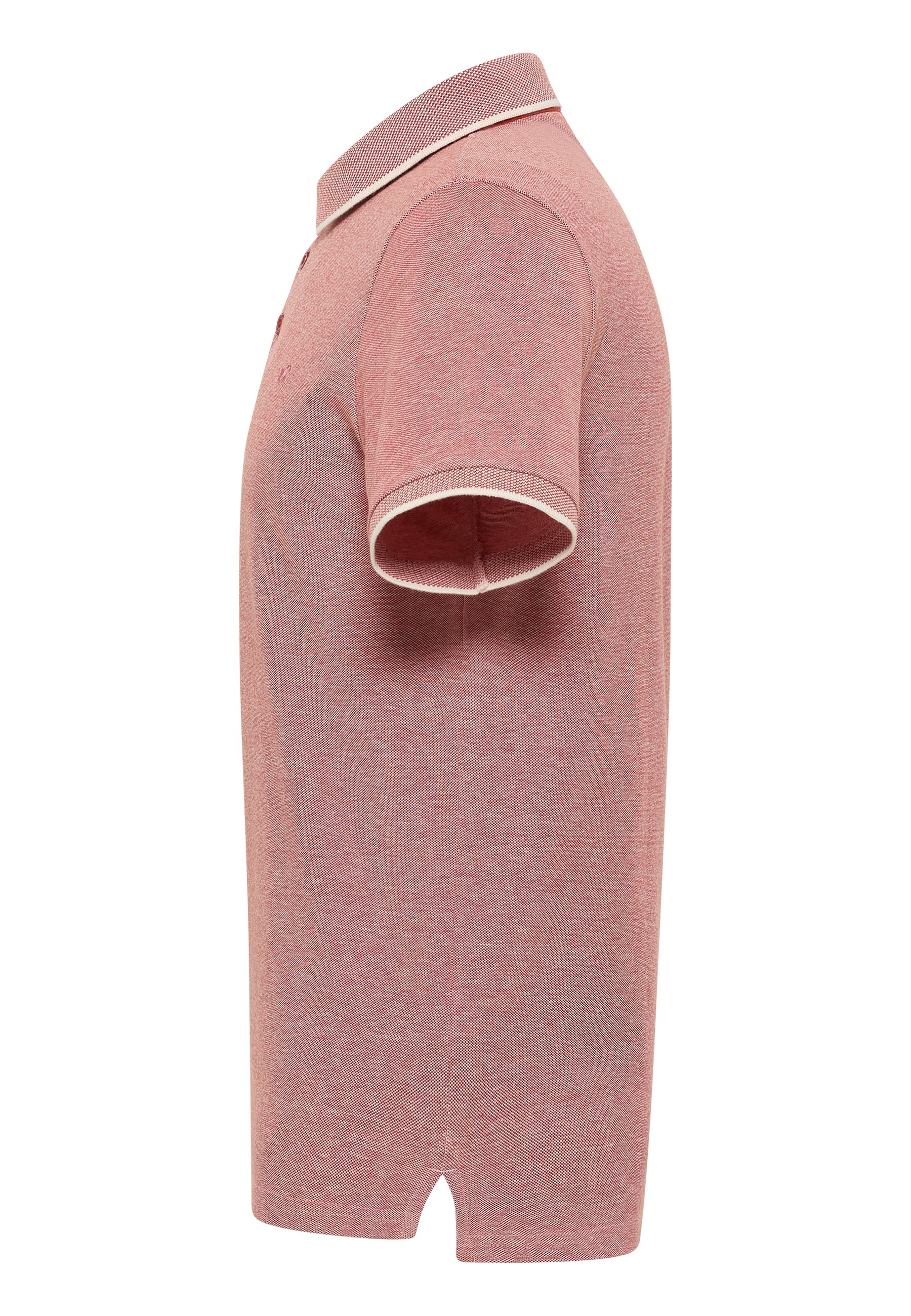 Polohemd, Kurzärmelig, Rosa, Kragen, Streifenbesatz