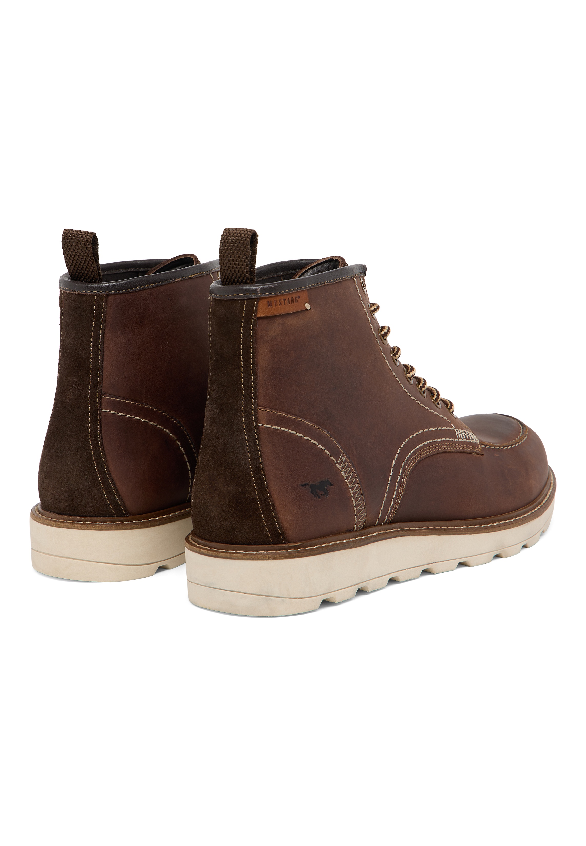 Stiefel, Leder, Braun, Schnürstiefel, Gummisohle