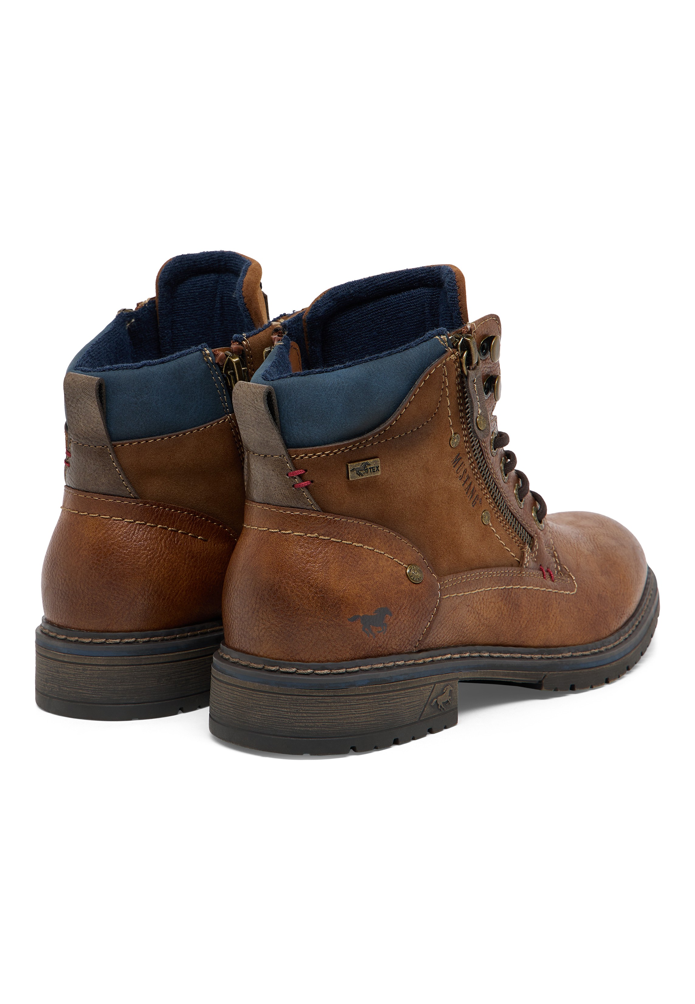 Hochschaftstiefel, Leder, Braun, Gummisohle, Stiefelette