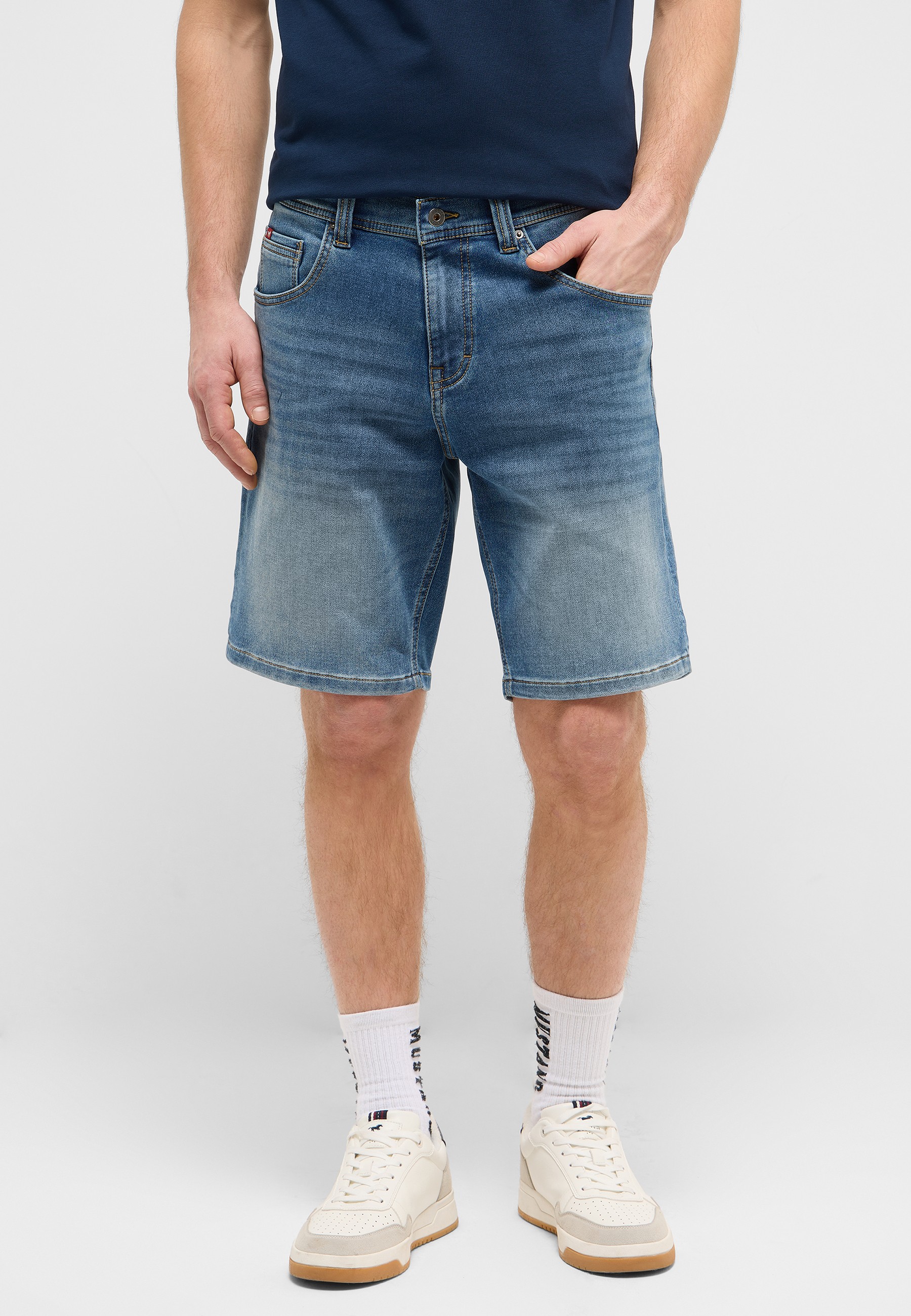 Kurze Hosen, Denim, Jeansshorts, Hellblau, Knielang