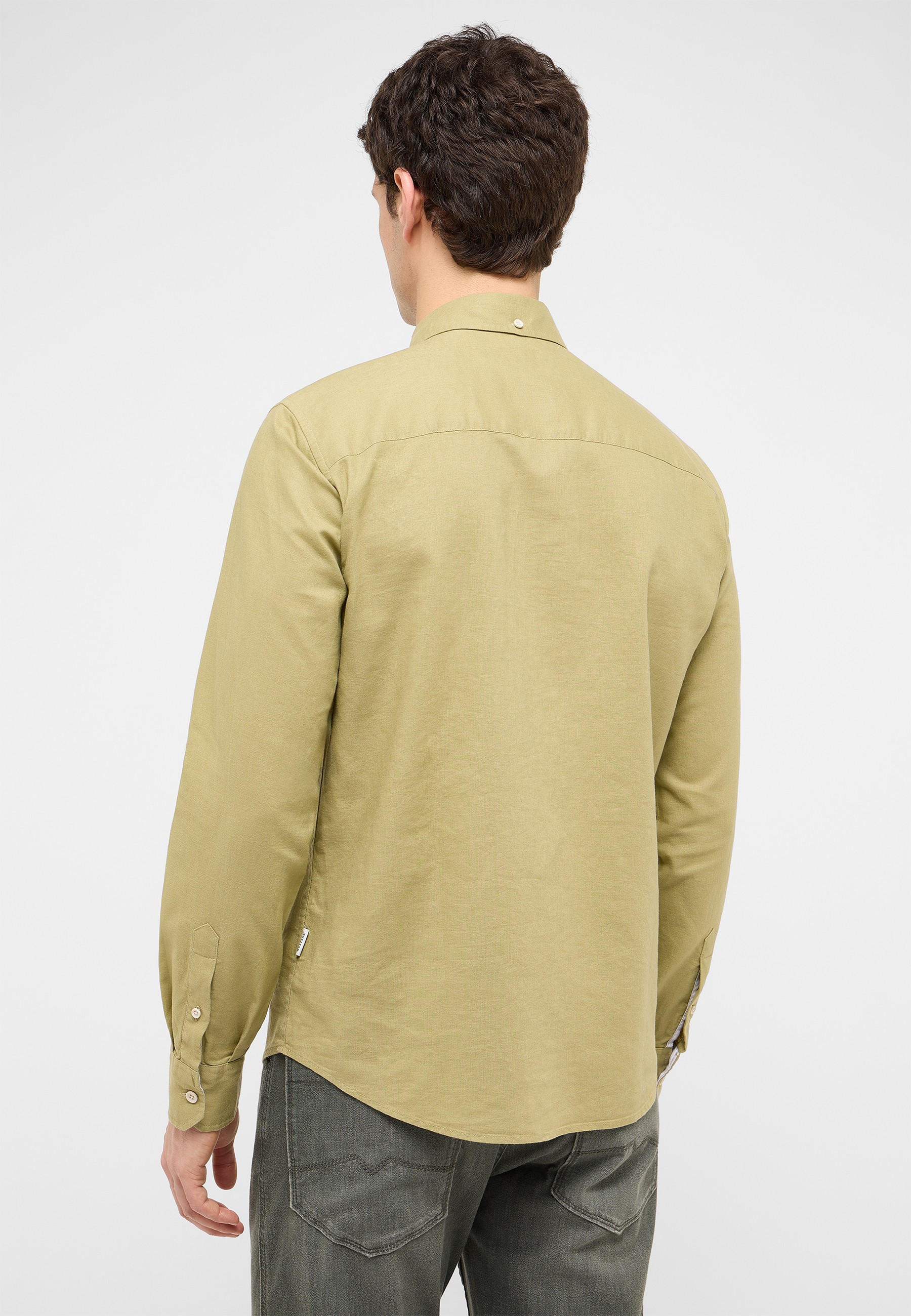 Hemd, Beige, Langarm, Knopfmanschetten, Herren