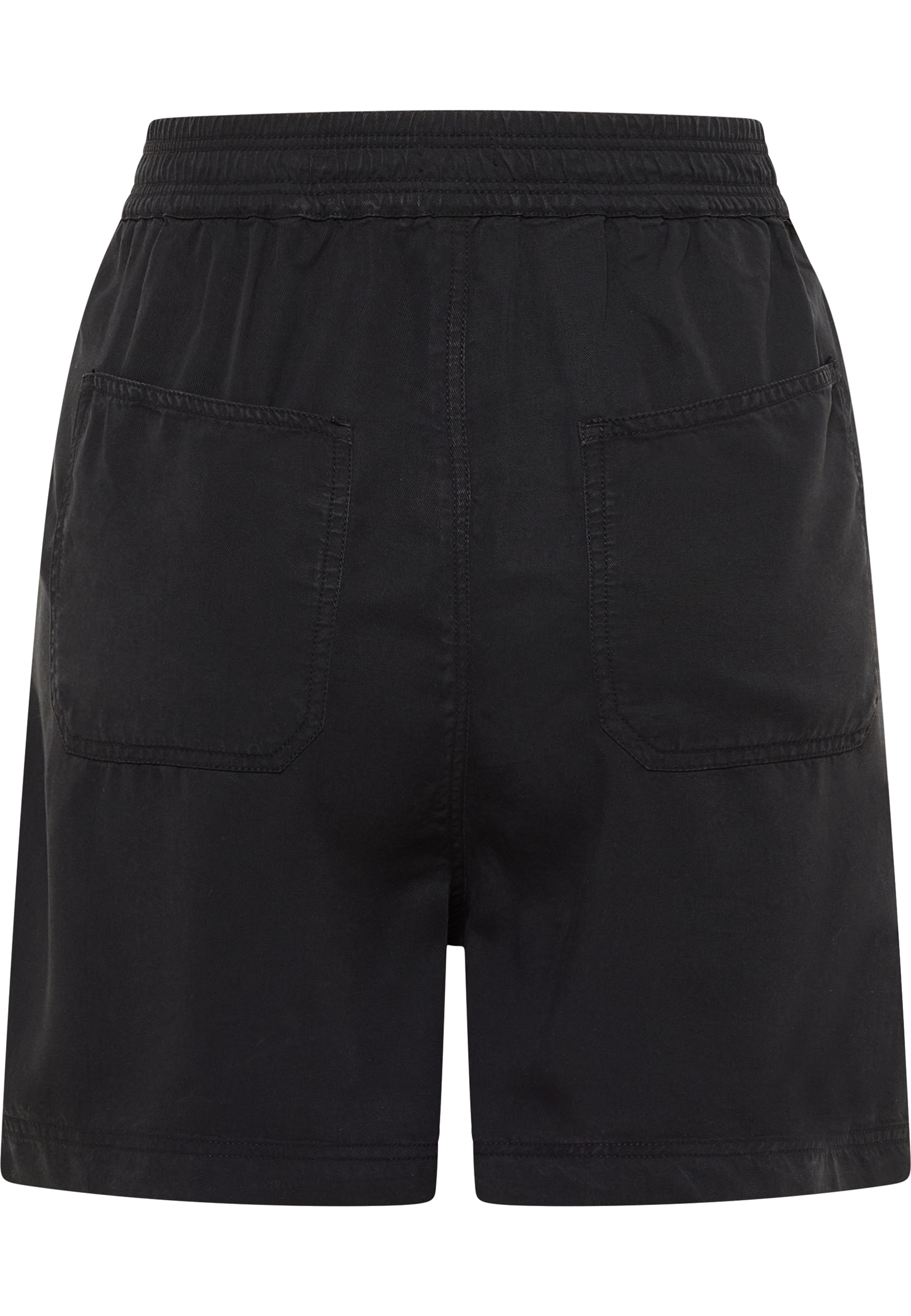 Kurze Shorts, Schwarz, Gummibund, Rückseite Pocket, Baumwolle/Baumwollmix