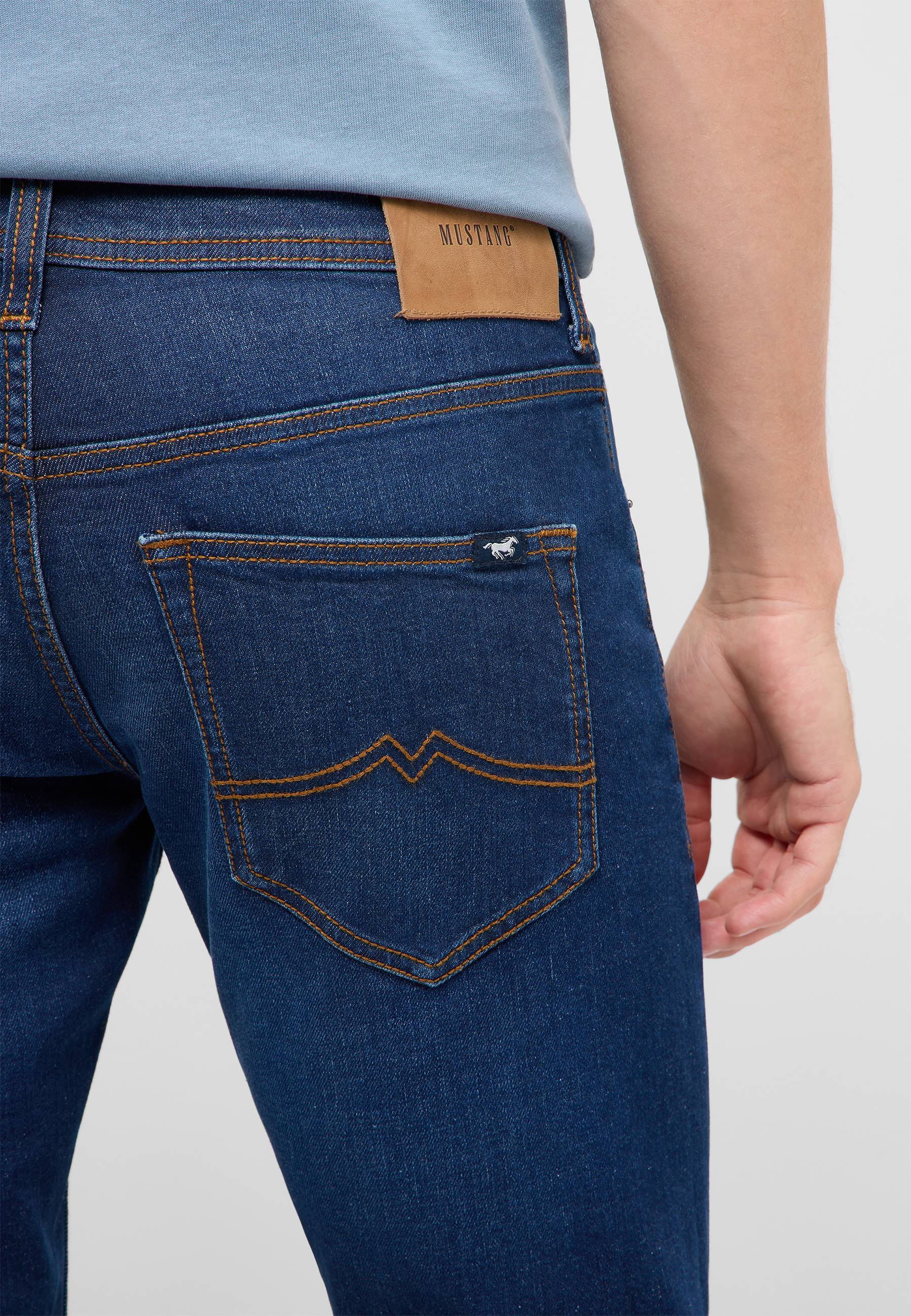 jeans, Denim, Hintertasche, Blau, Nahtwicklung