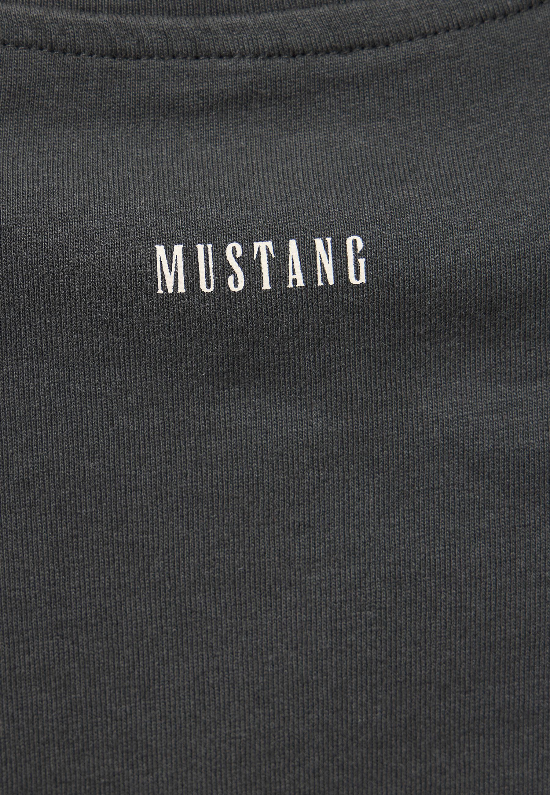 T-Shirt, Mustang, Schwarz, Kleidung, Logo
