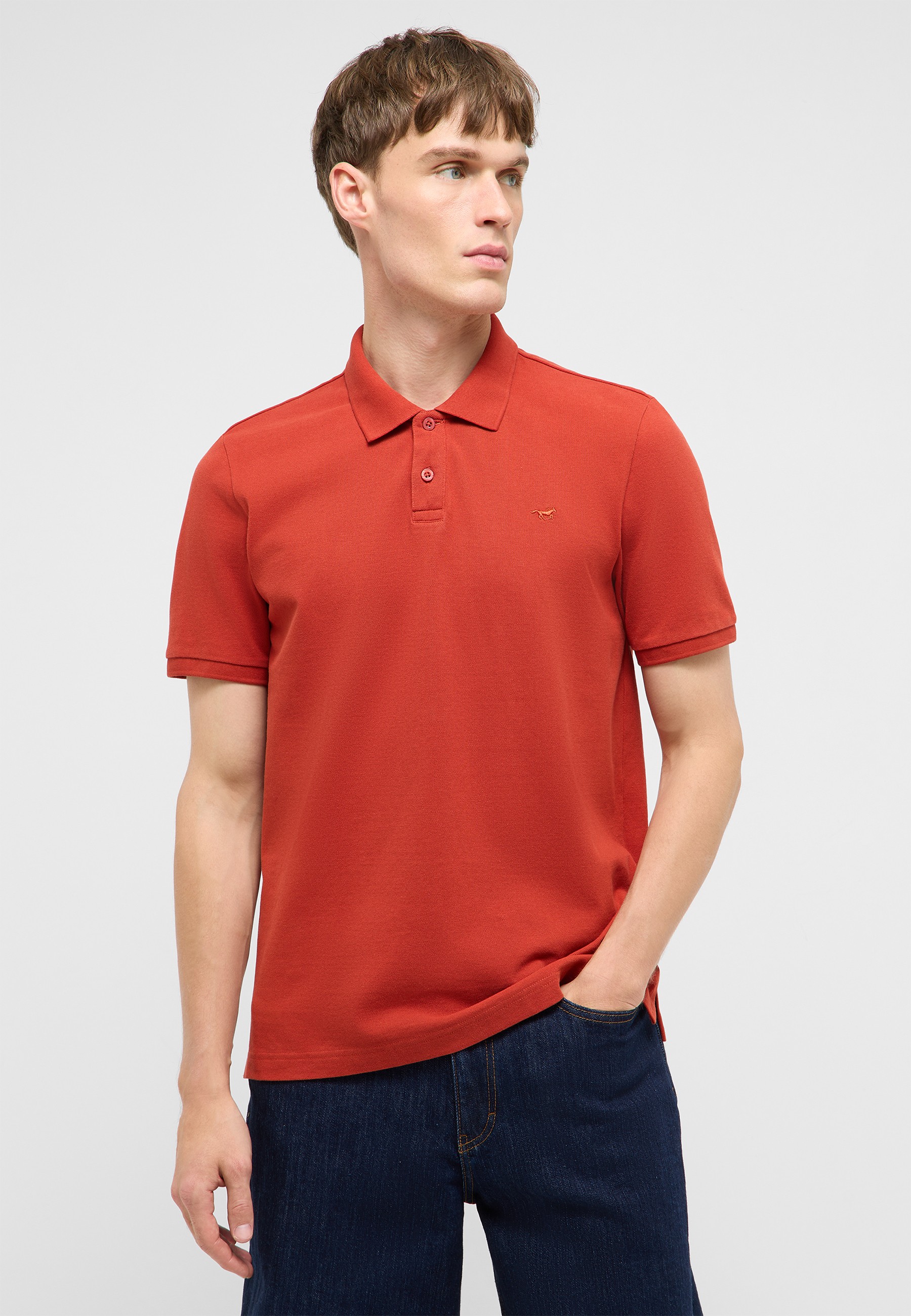 Polohemd, Polo-Shirt, rotes Polo, Kurzarm, Unifarben