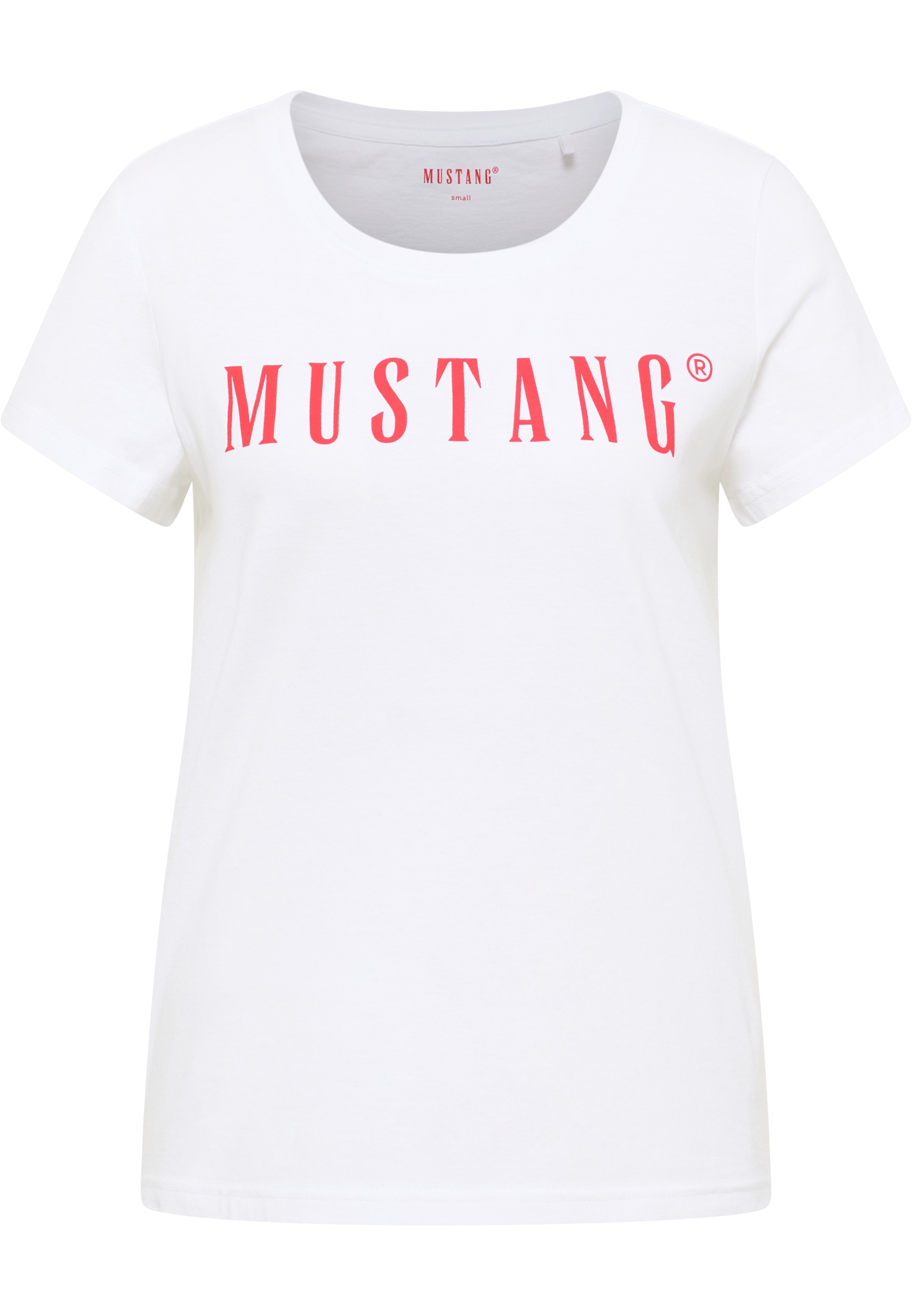 Mustang Damen T-Shirt Style Alma, weiß