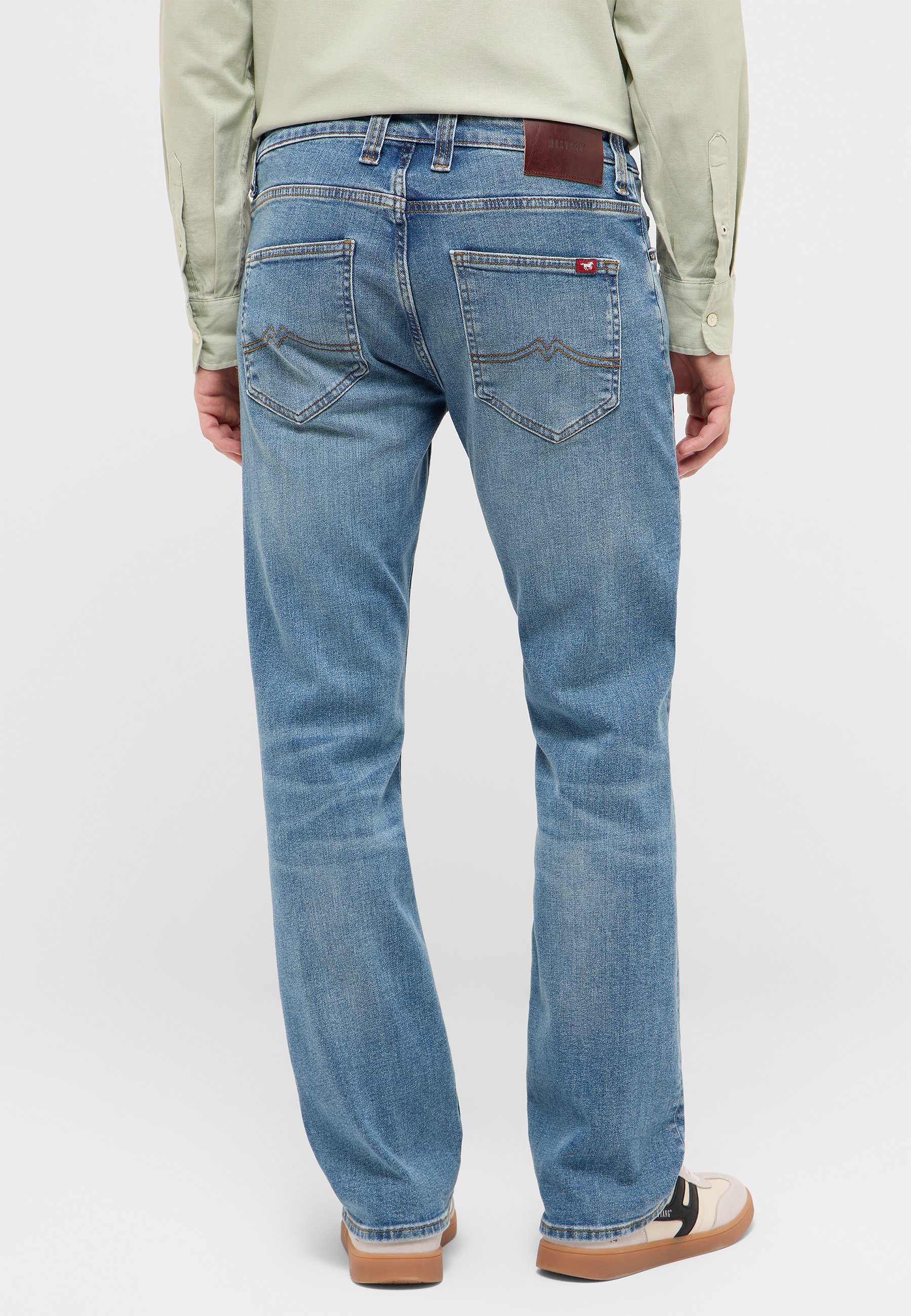 Jeans, Back Pocket, Gürtelschlaufen, Blau, Straight Leg