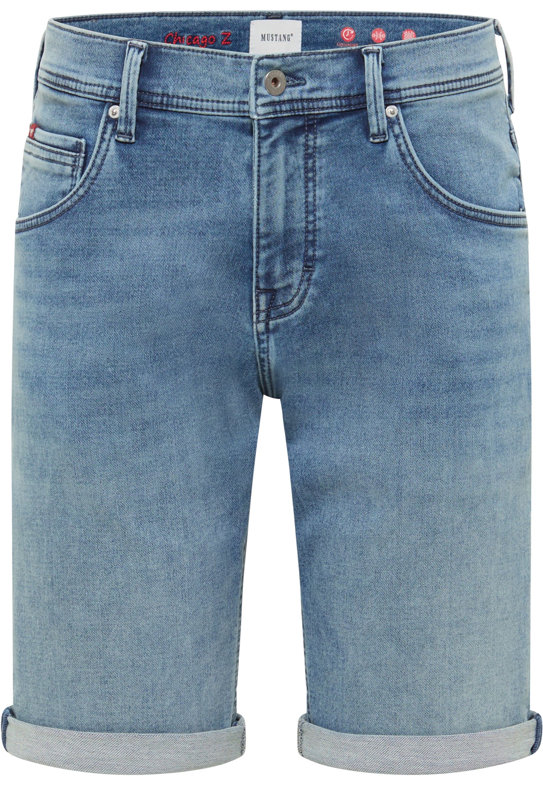 Mustang Herren Jeans-Short Style Chicago Shorts Z, blau gebleicht