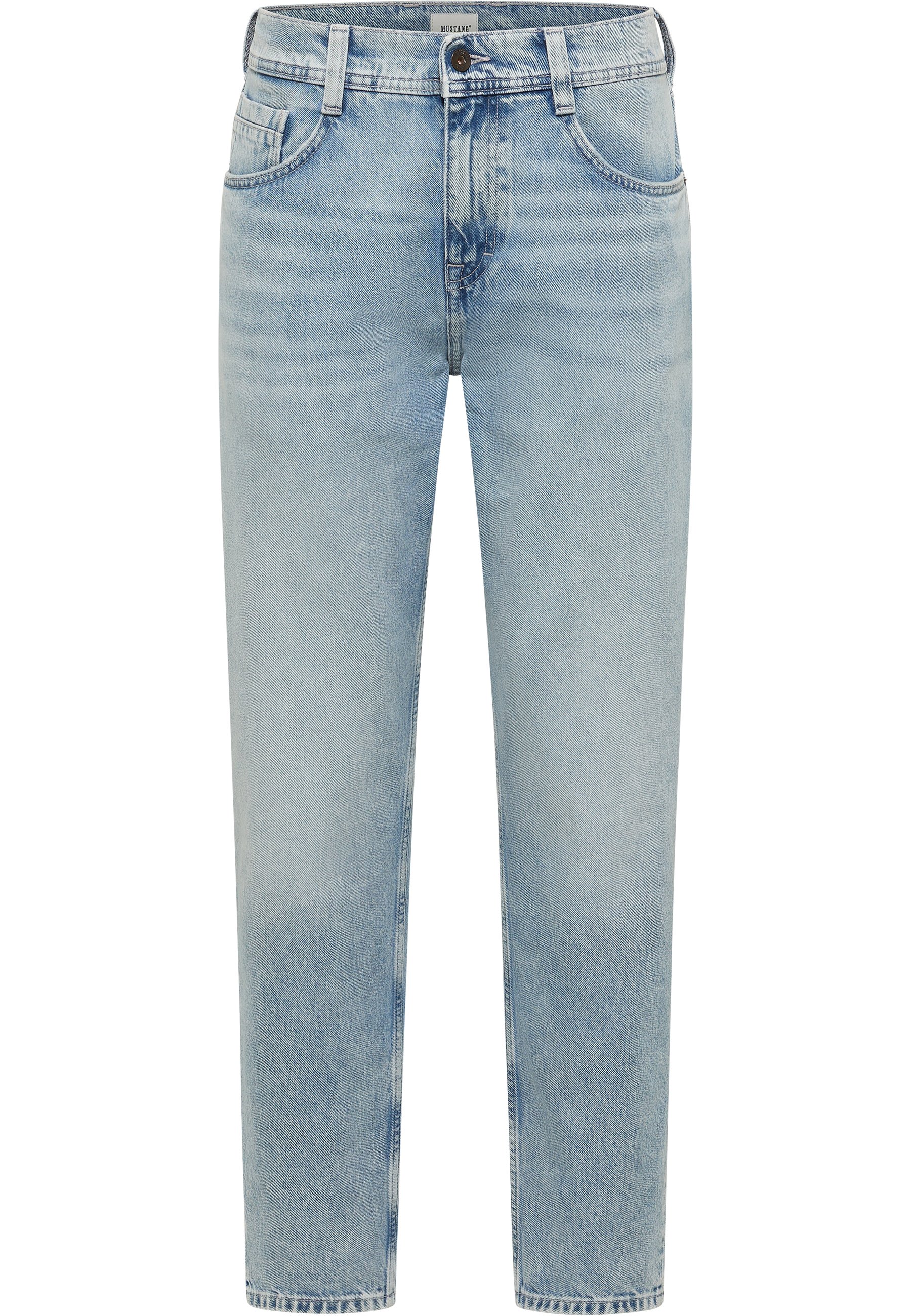 Jeans, Light wash, Straight leg, Five-pocket, Denim