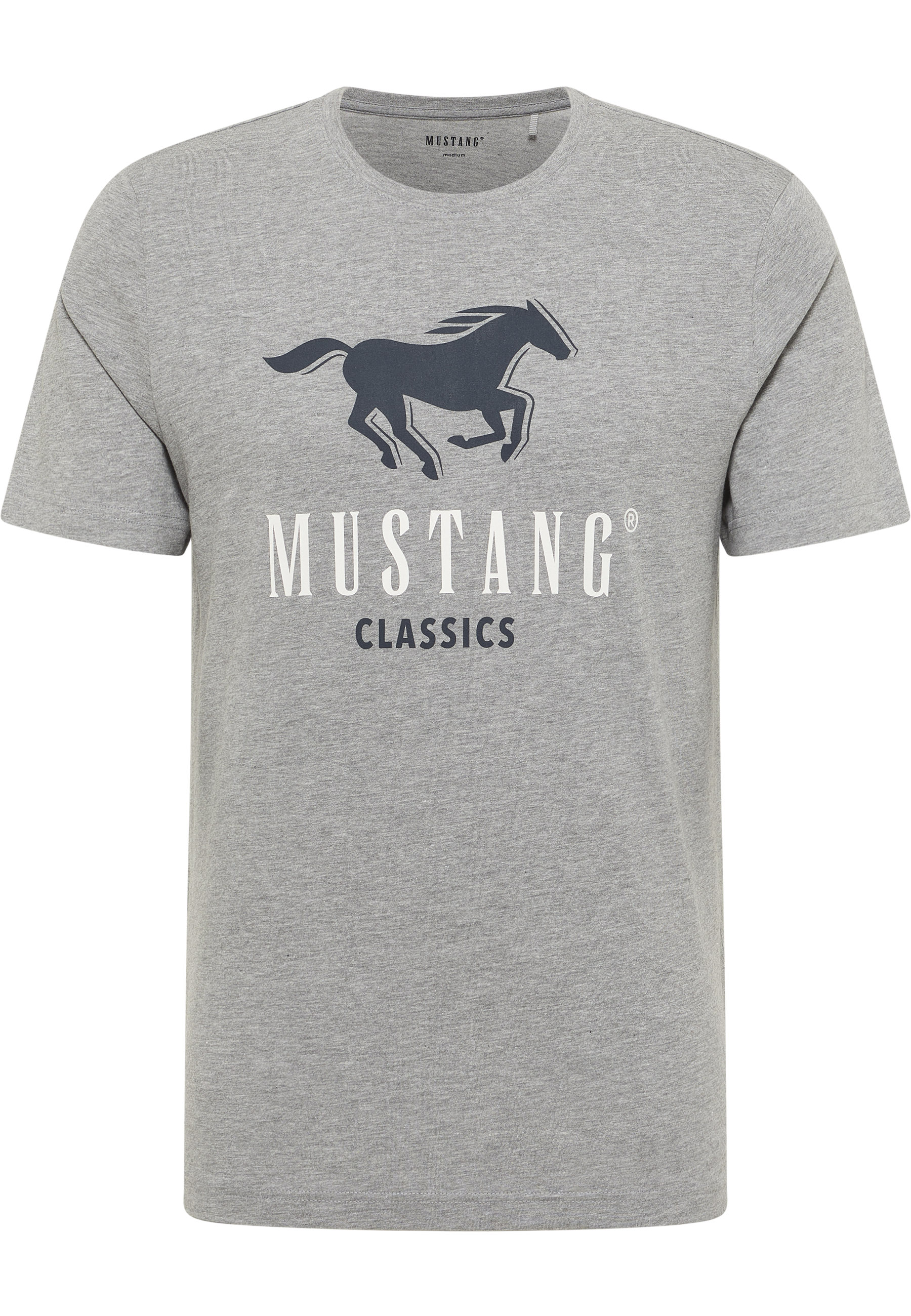 Mustang Herren T-Shirt Style Alex, grau meliert