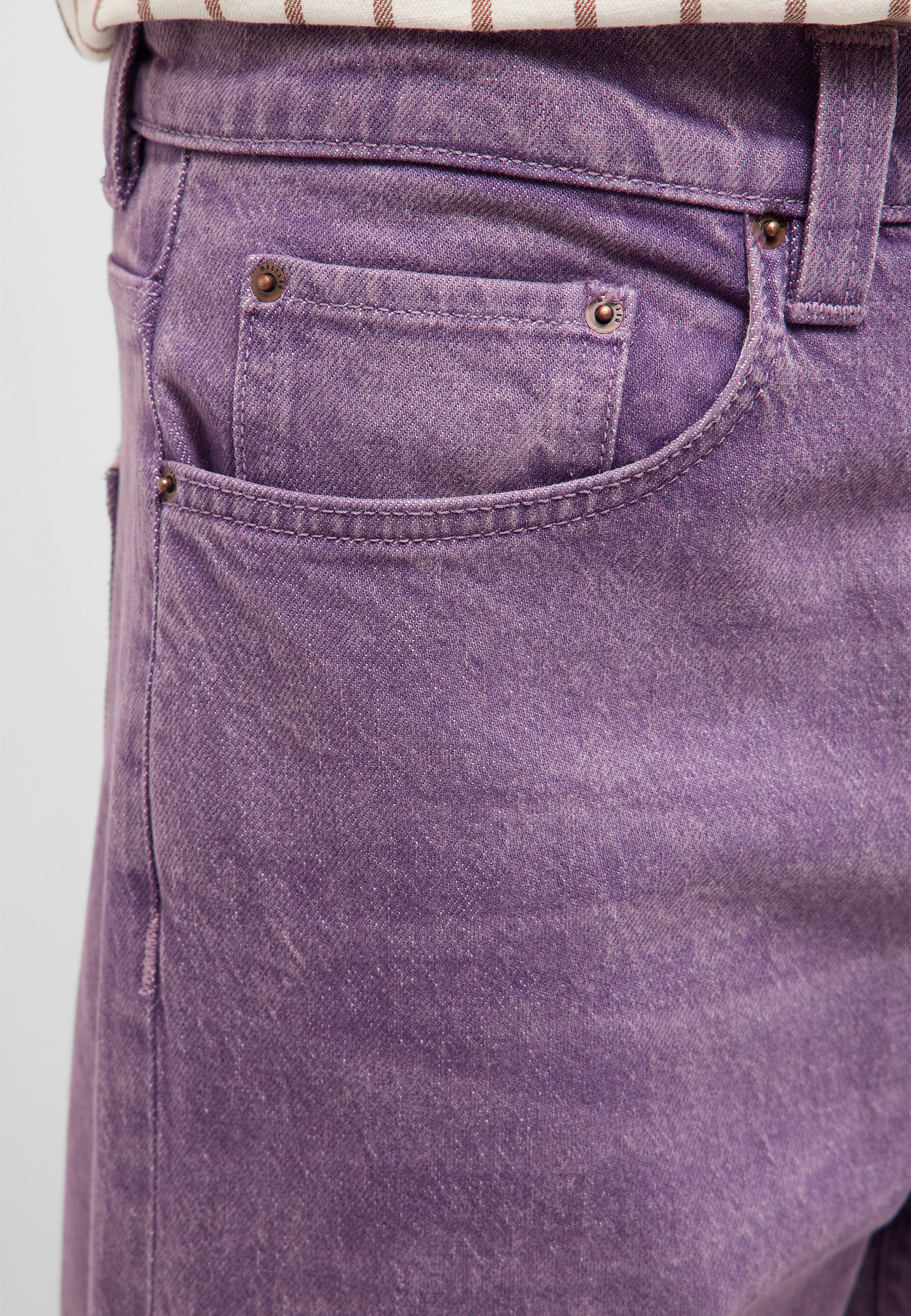 lila Jeans, Jeansstoff, Jeanentasche, Five-pocket, Denim
