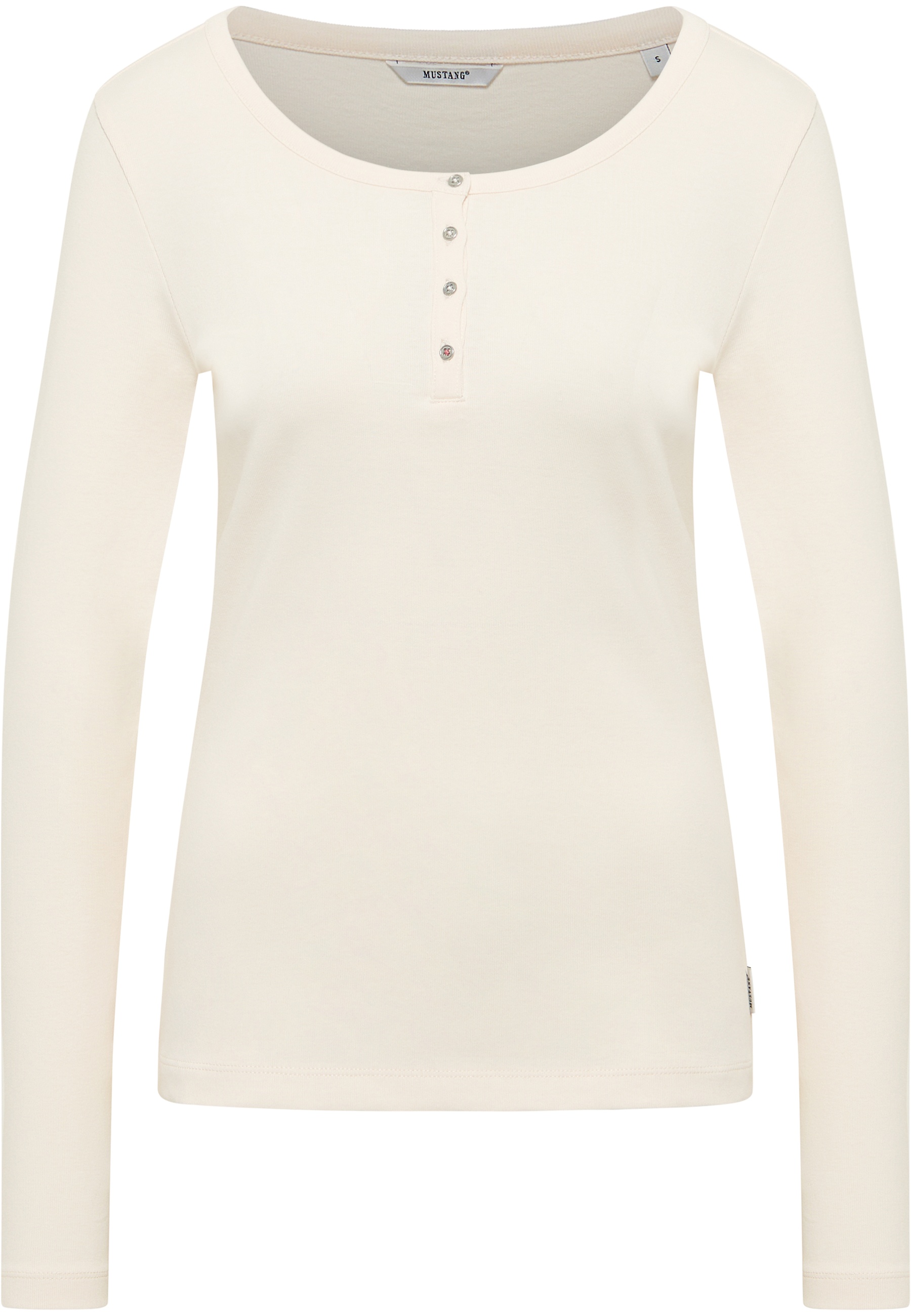 Mustang Damen Langarmshirt Style Hope, offwhite