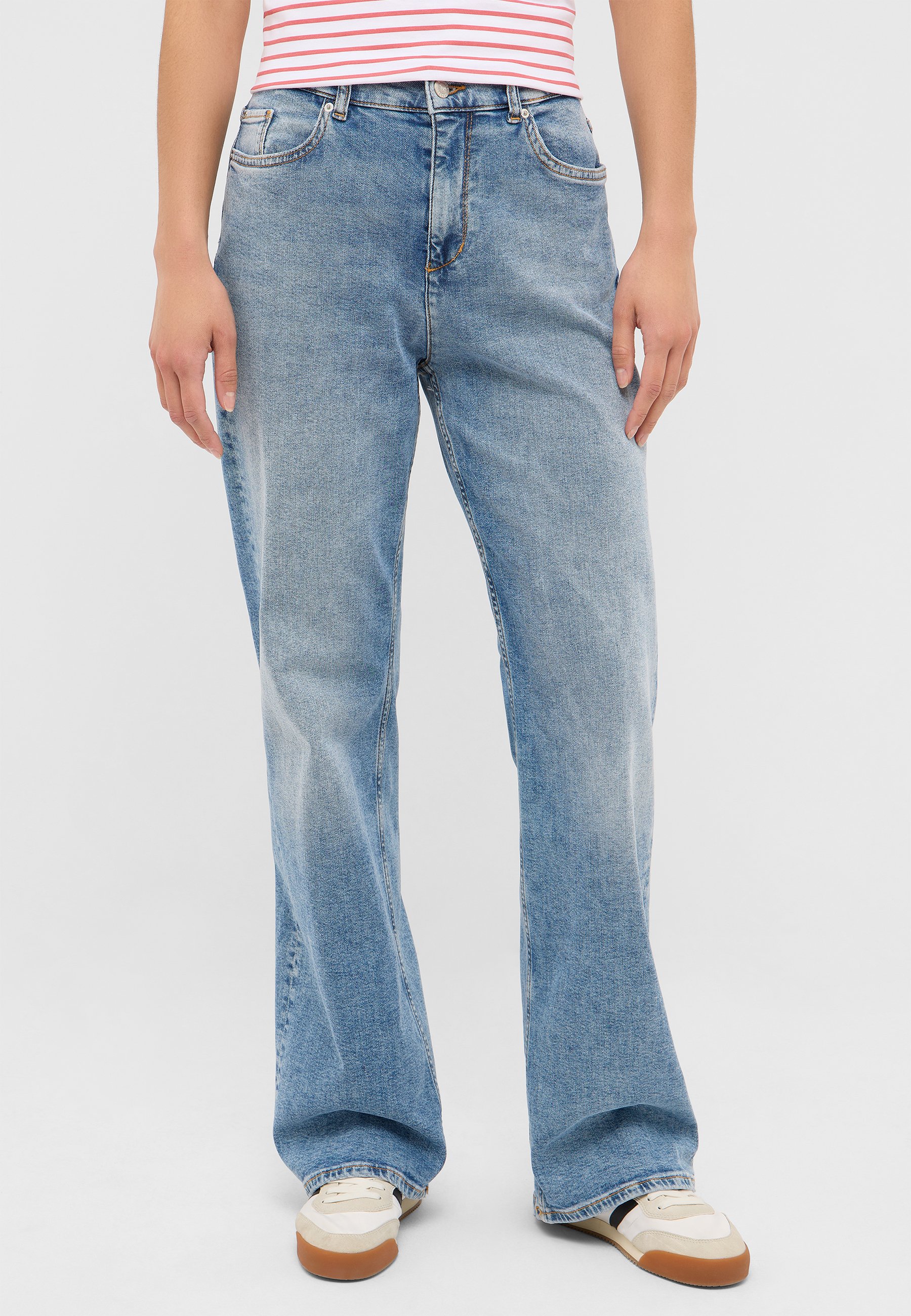 Jeans, Straight leg, Helle Blau, Denim, Fünf-Taschen