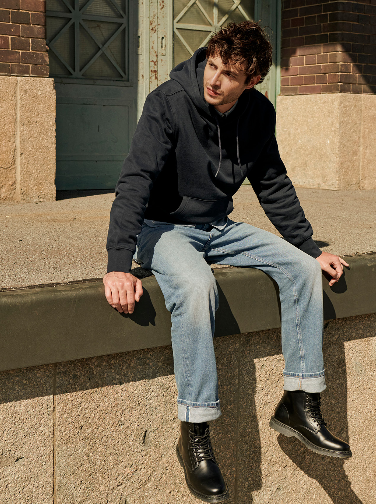 Hosen, Jeans, Person, Sitzen, Schuh