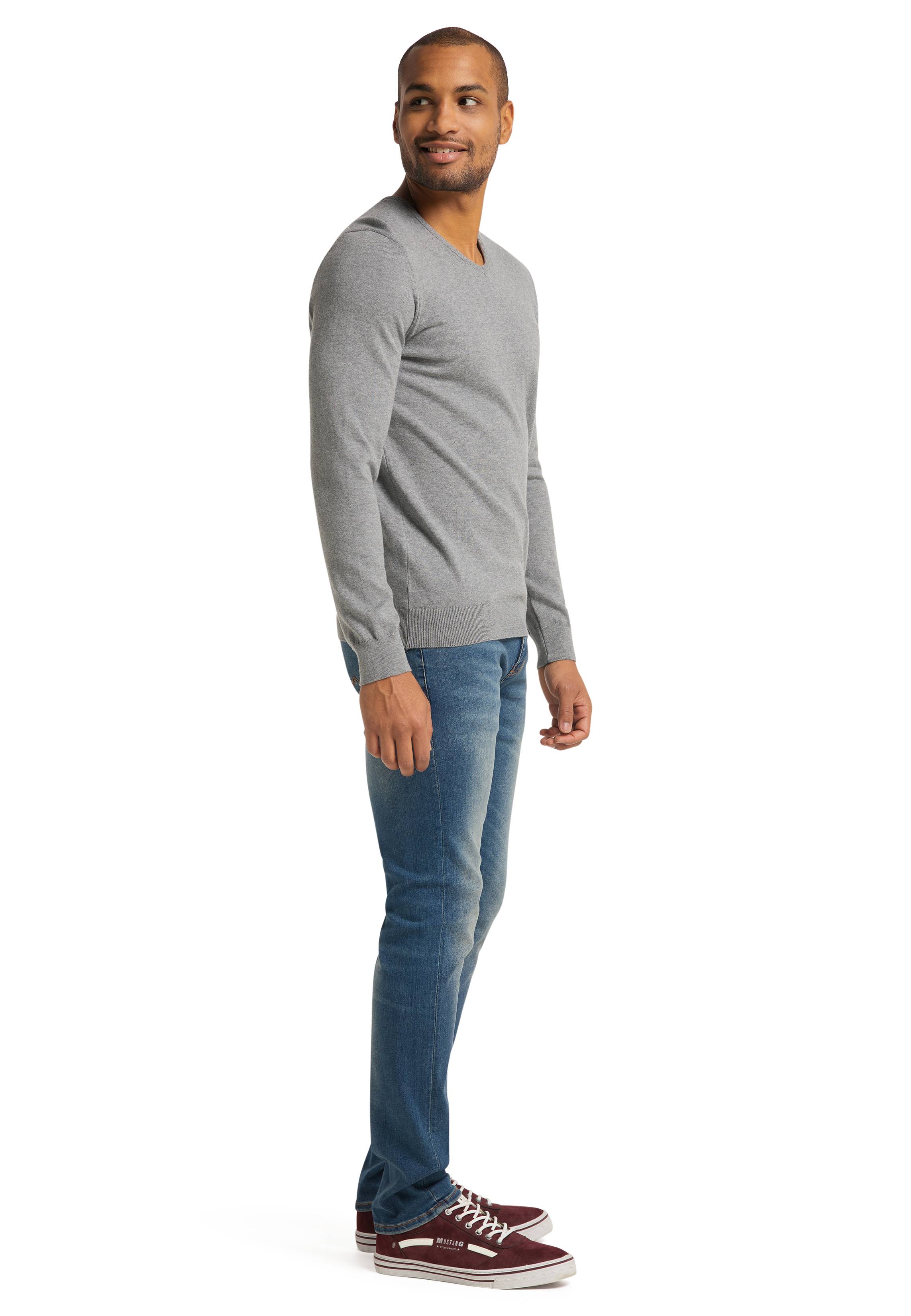 Langarmpullover Basic V-Neck Jumper