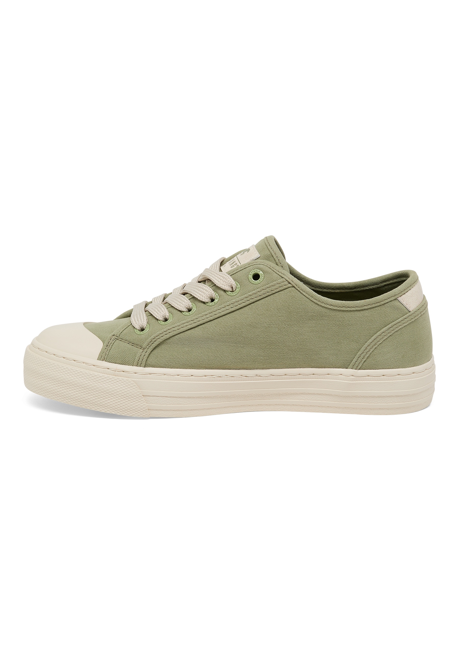 Sneaker, Canvas, Grün, Gummikappe, Plattform