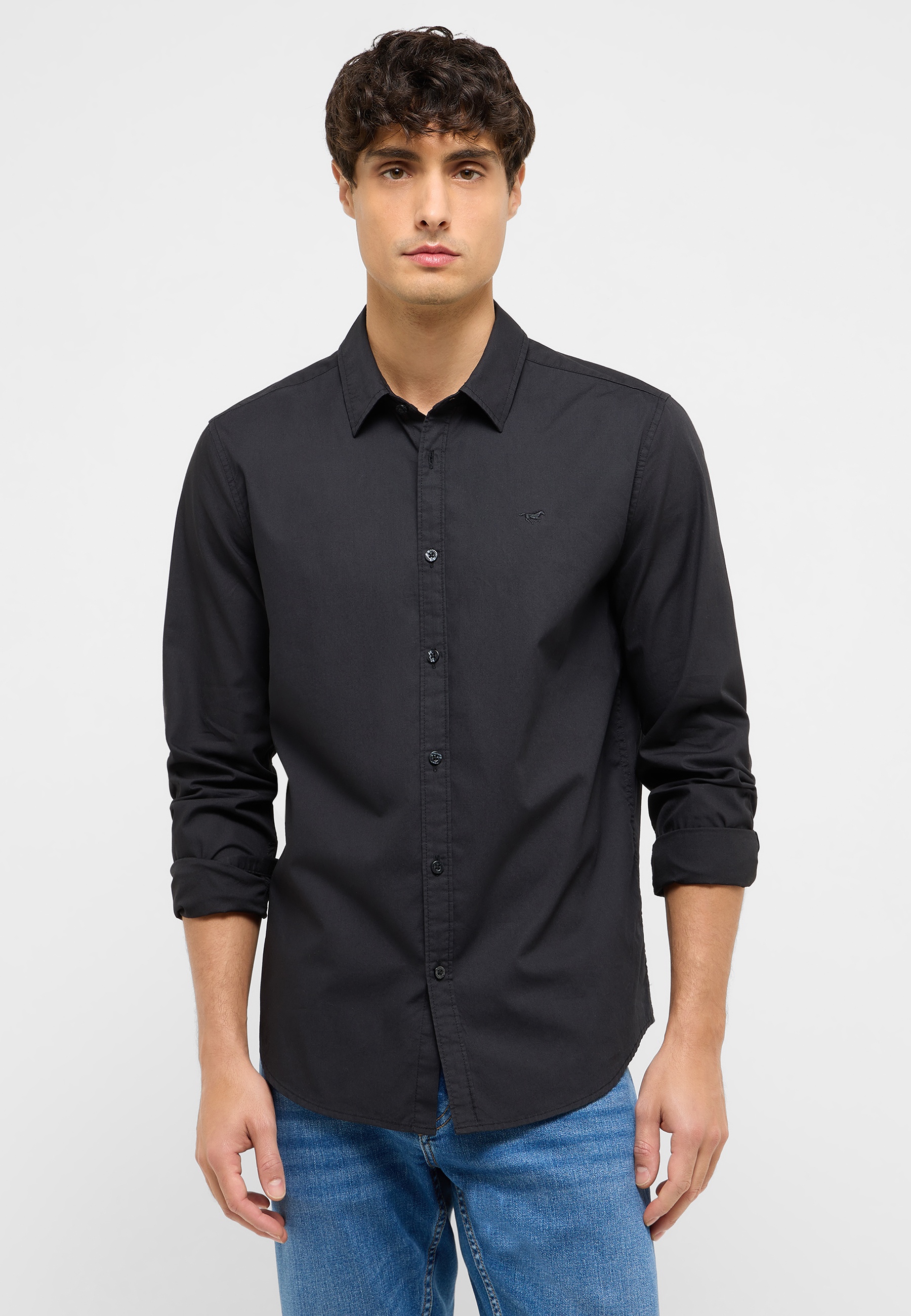 Hemd, Langarm, Kleid, Hemd, Jeans, Person