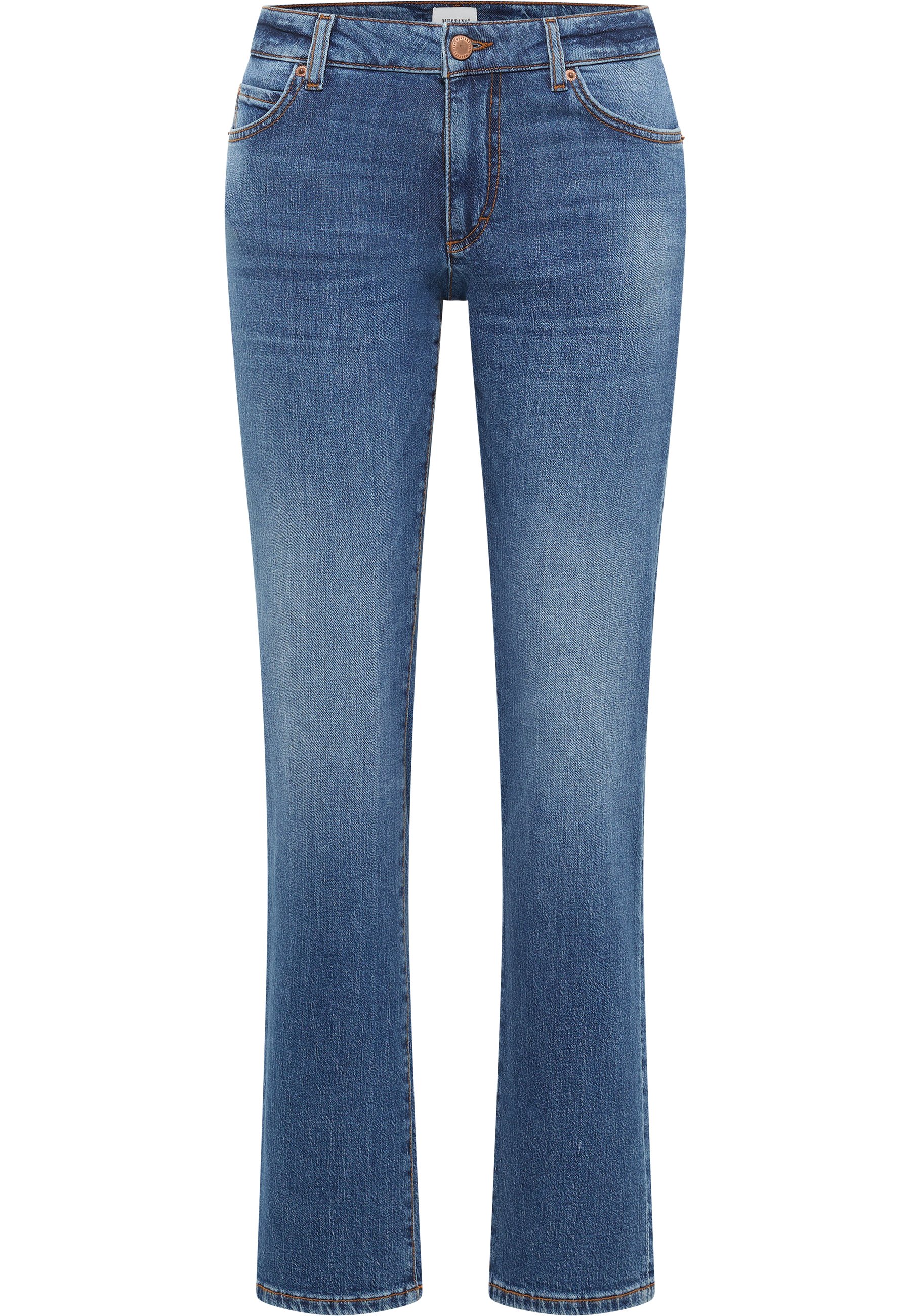 Mustang Damen Jeans Style Crosby Relaxed Straight, dunkelblau