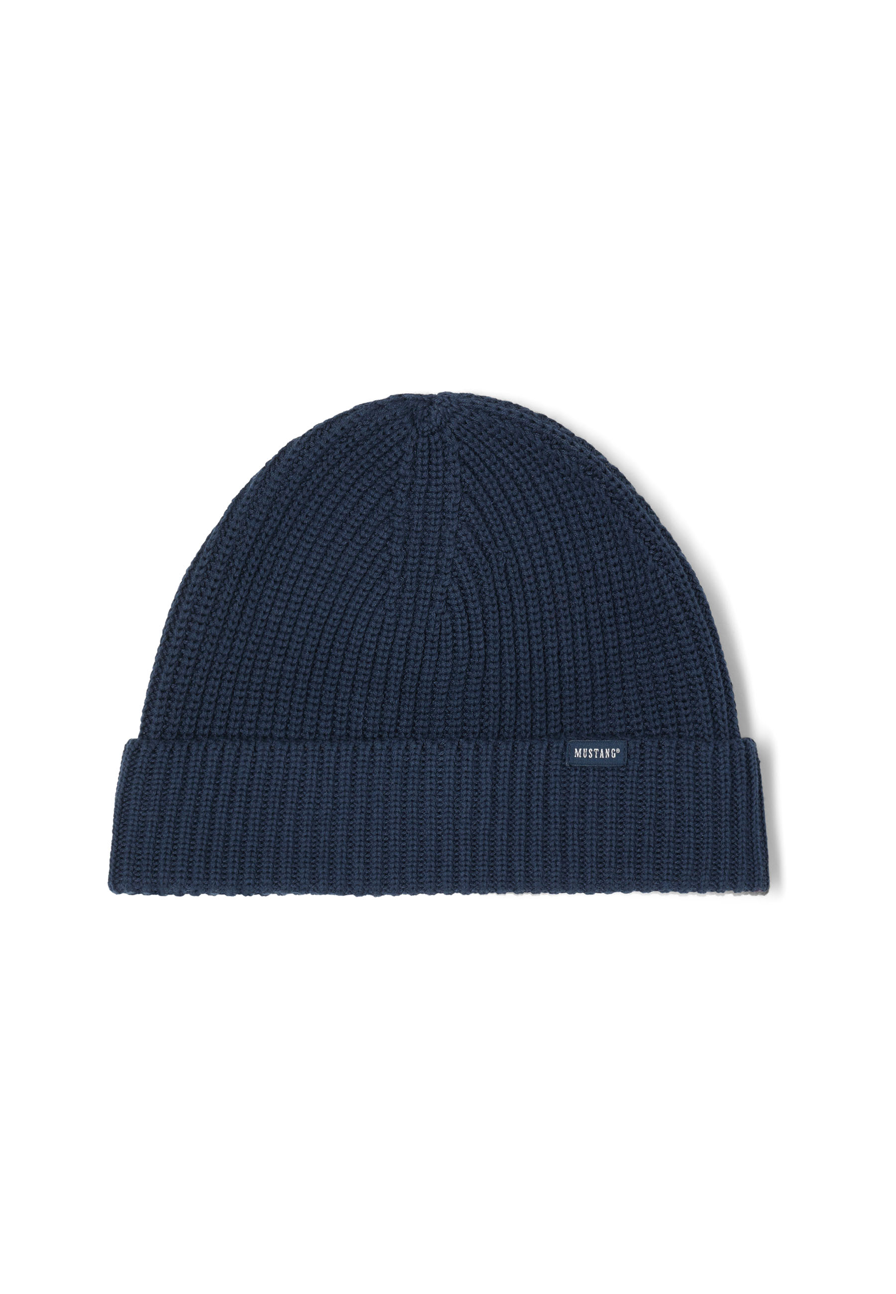 Mütze, Strick, Navy, Rippstrick, Kopfhaut
