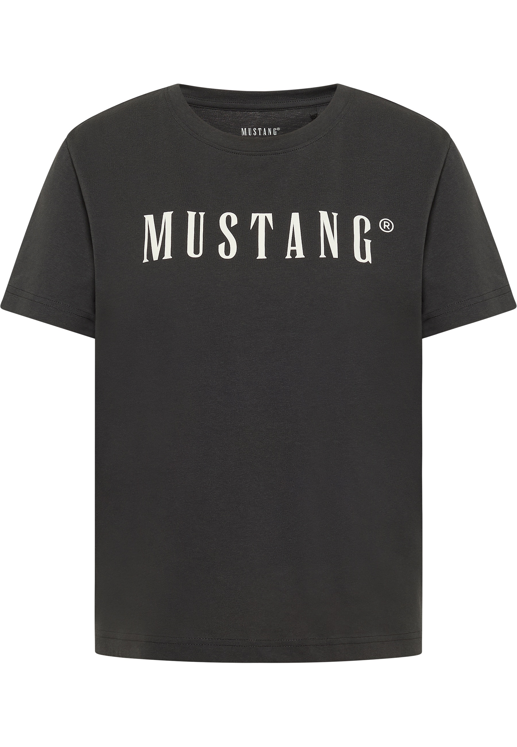 T-Shirt, Kurzarm, Grau, MUSTANG, Logo