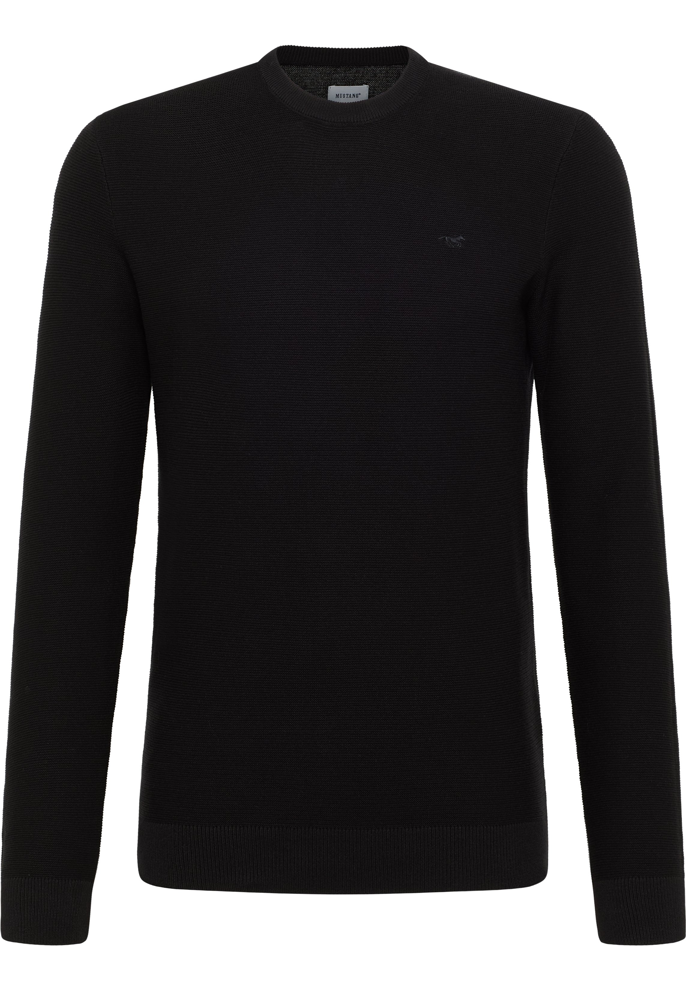 Mustang Herren Langarmpullover Style Elliot, schwarz