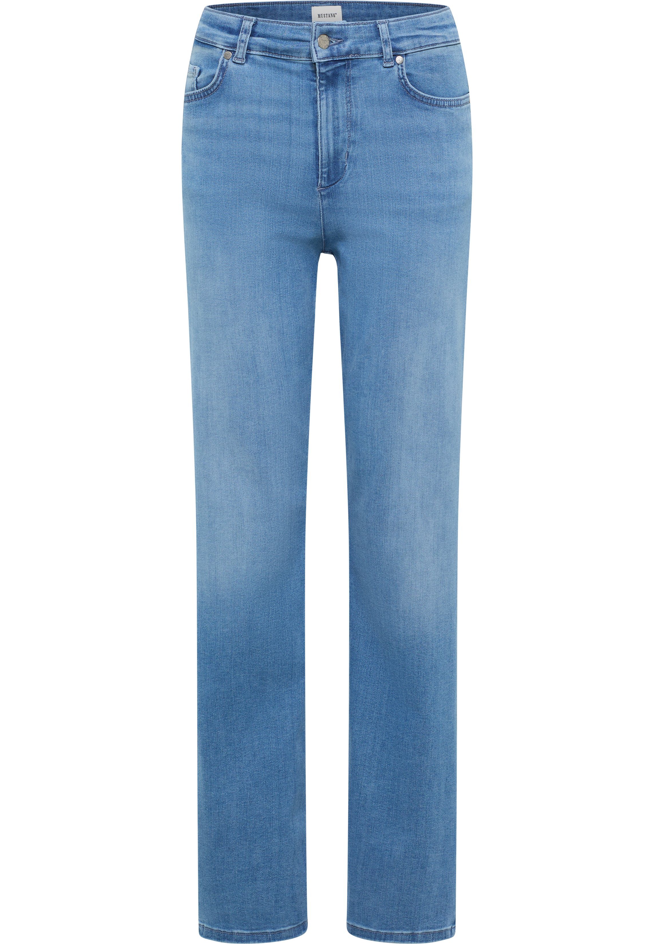 Mustang Damen Jeans Style Madison Wide, blau hell