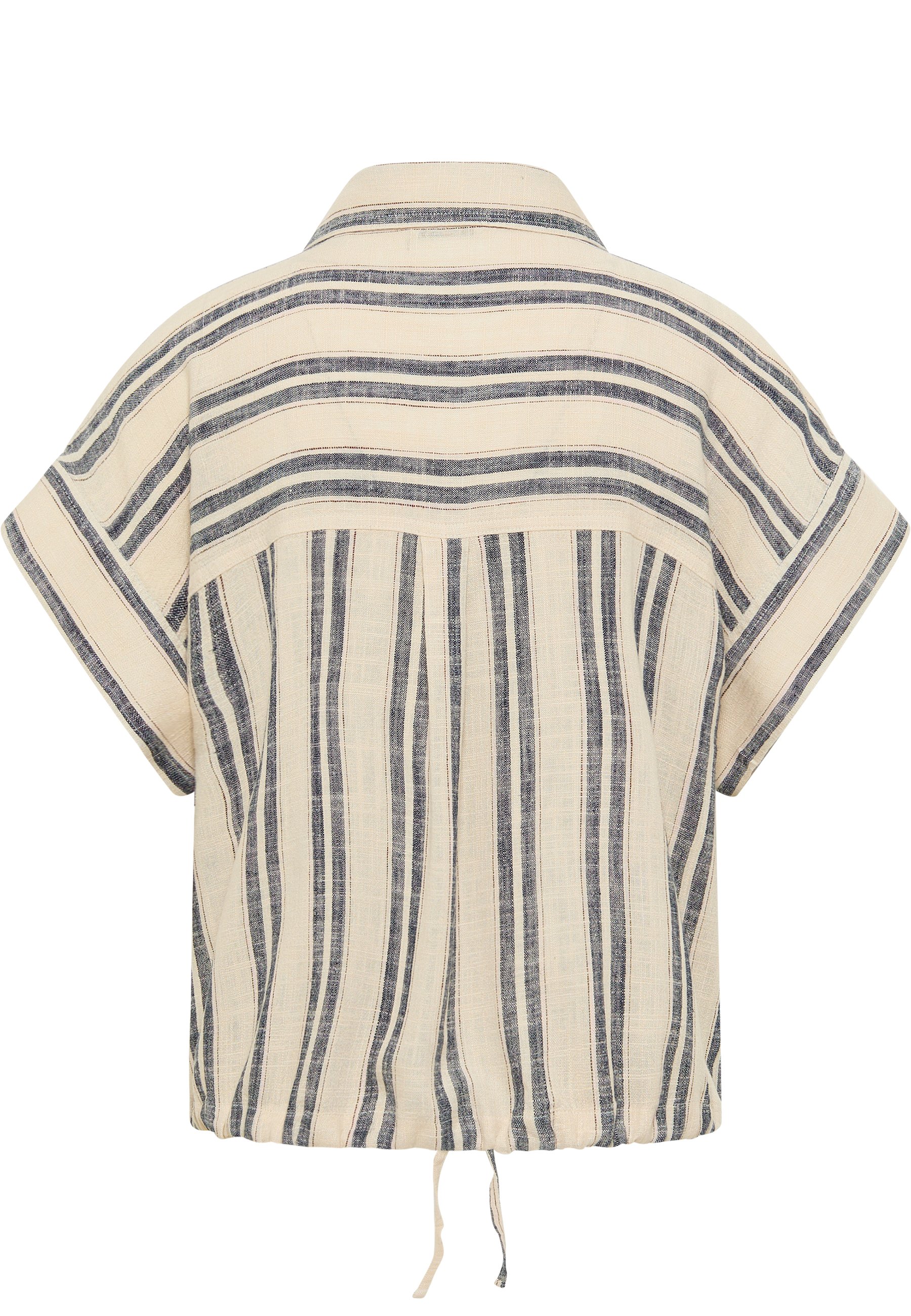 Hemd, Streifen, Linen, Luftige Bluse, Kurzarm