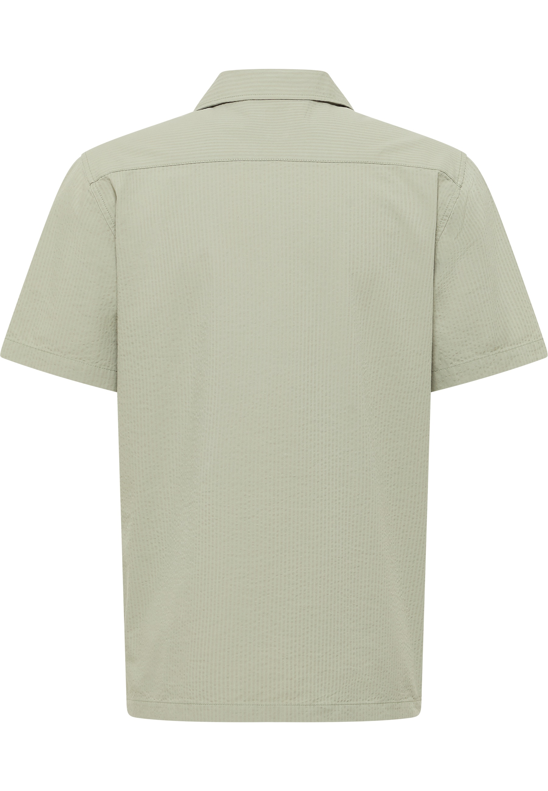 Kurzarmhemd, Kragen, Korbstruktur, Beige, Hemd
