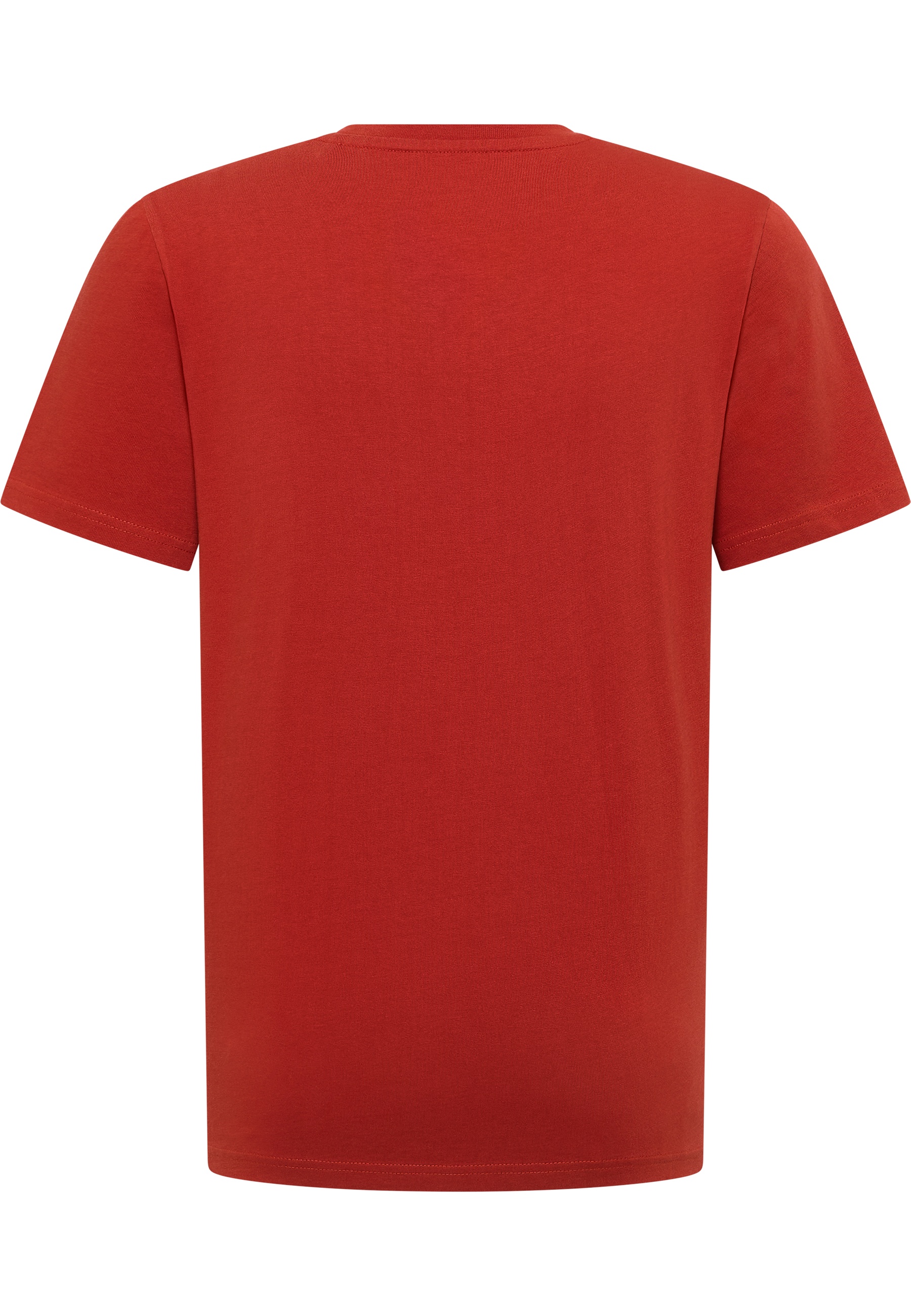 T-Shirt, Kurzarm, Roter Ton, uni, Baumwolle
