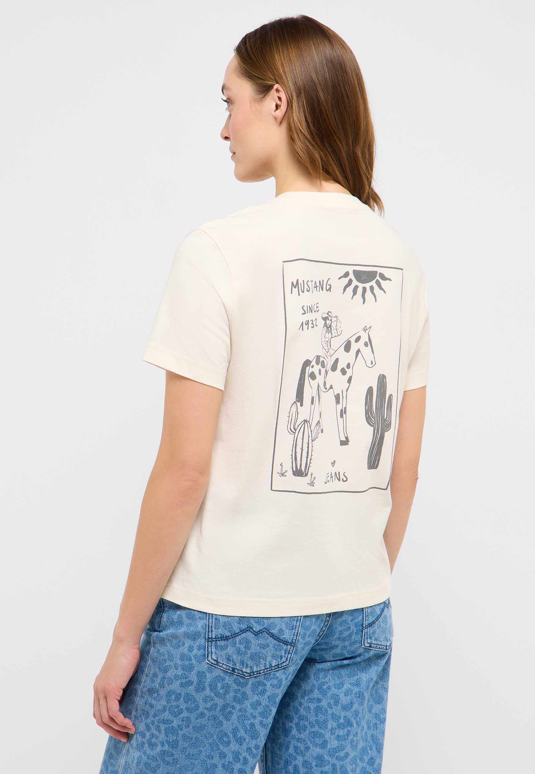 T-shirt, Jeans, Mädchen, Person, Jugendlich