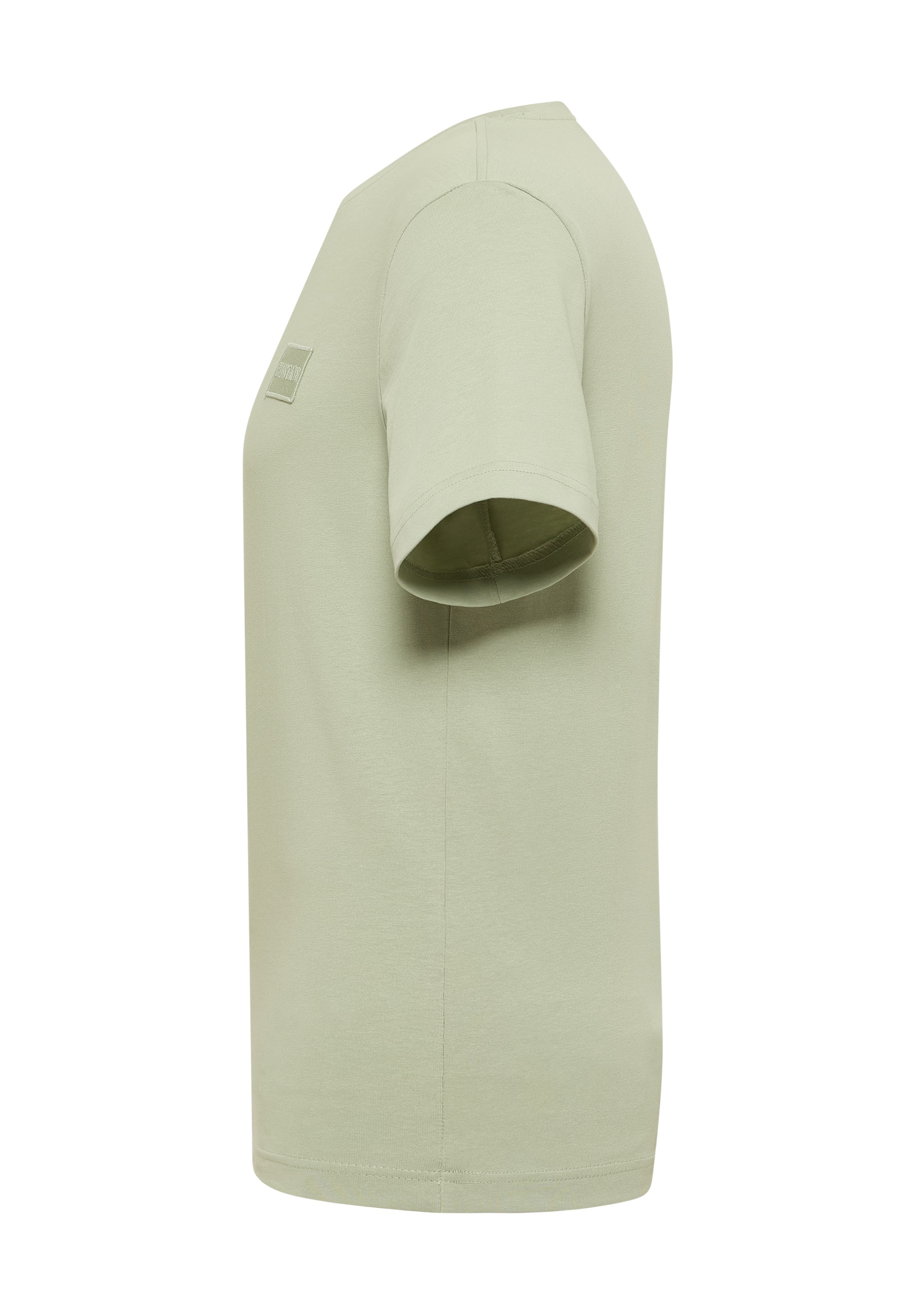 T-Shirt, Beige, Kurzarm, Rundhals, Baumwolle