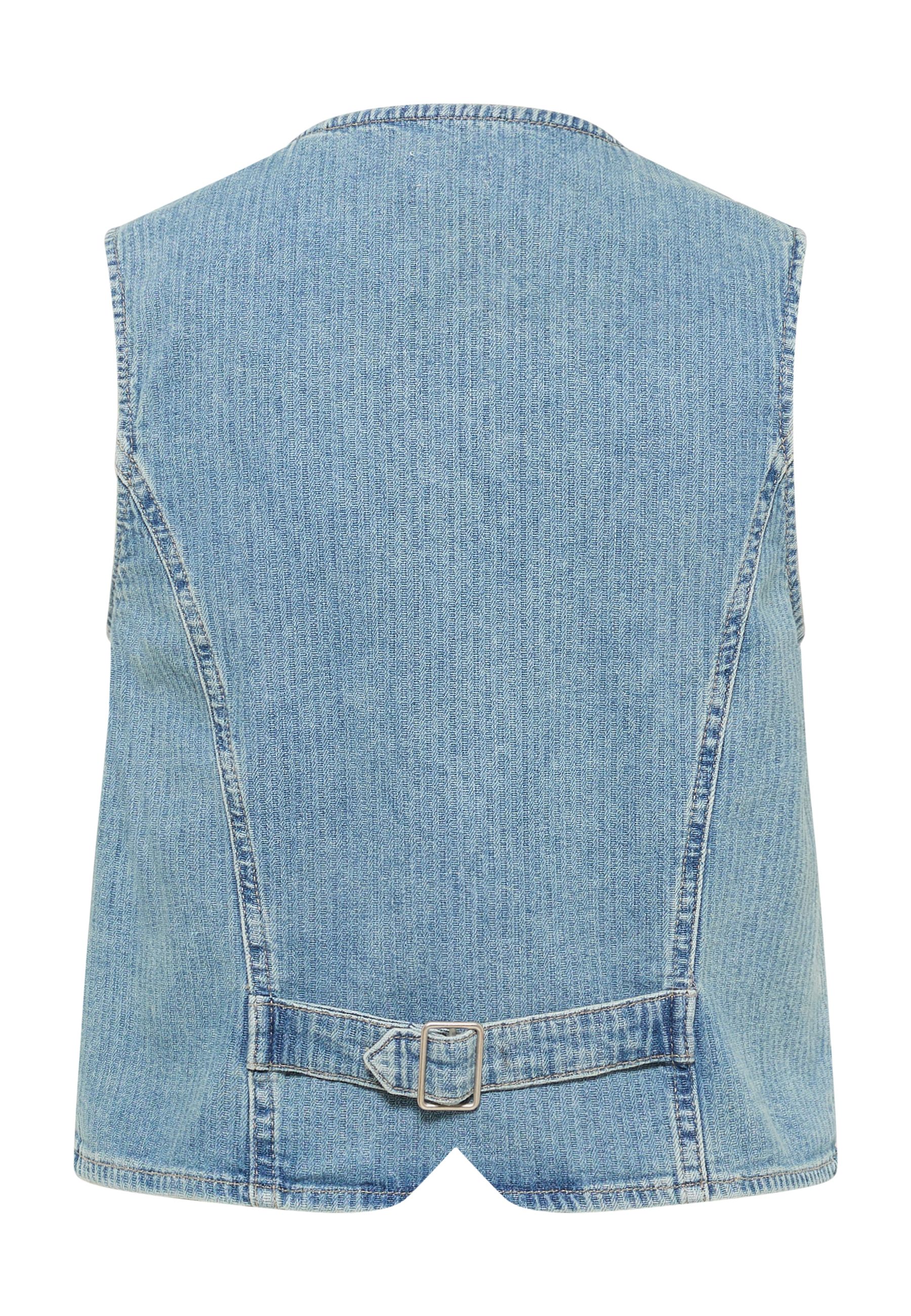 Jeansjacke, Denim, Gürtel-Detail, Kleiner Rücken, Lichtblau