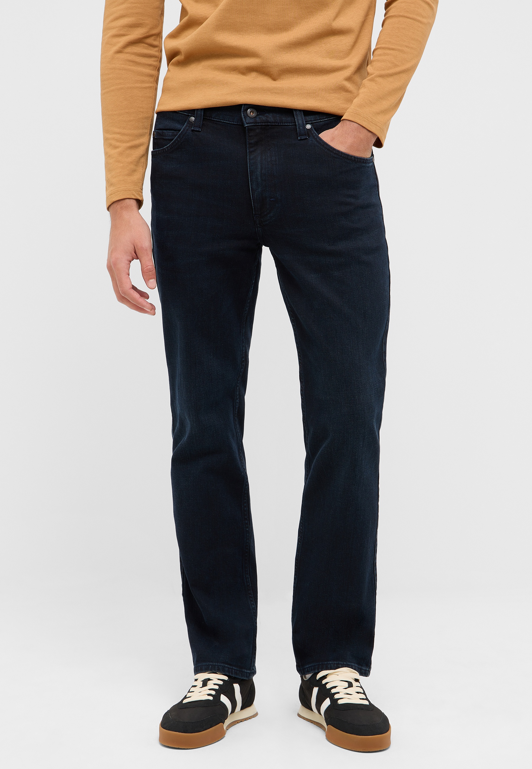 Jeans, Dunkelblau, Straight Leg, Herren, Hose