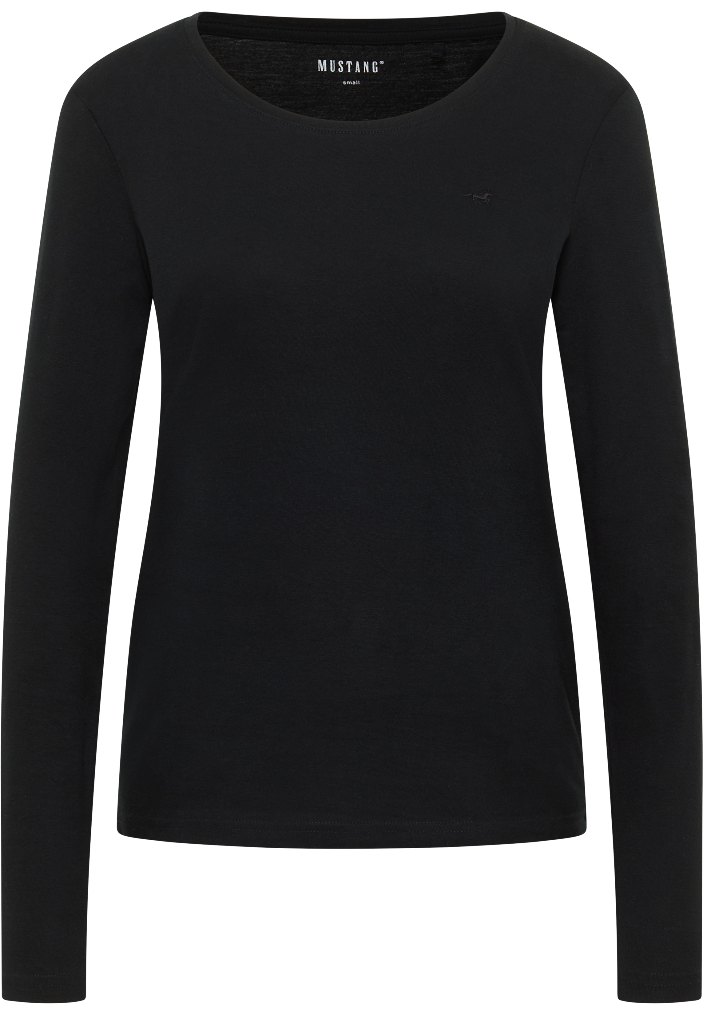 Mustang Damen Langarmshirt Style Elly, schwarz