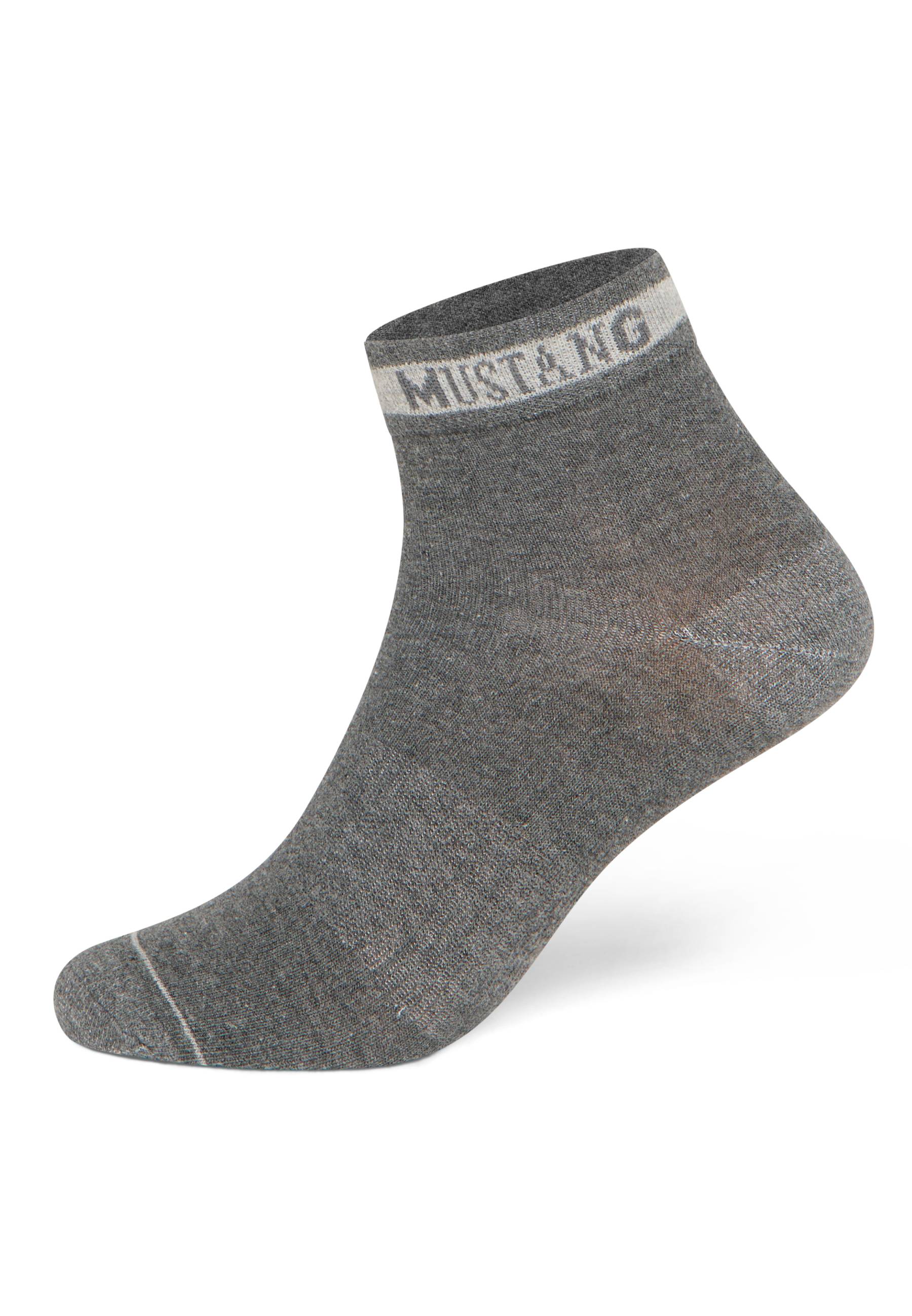 Socken, Wadenlänge, Grau, Rippe, Elastisch