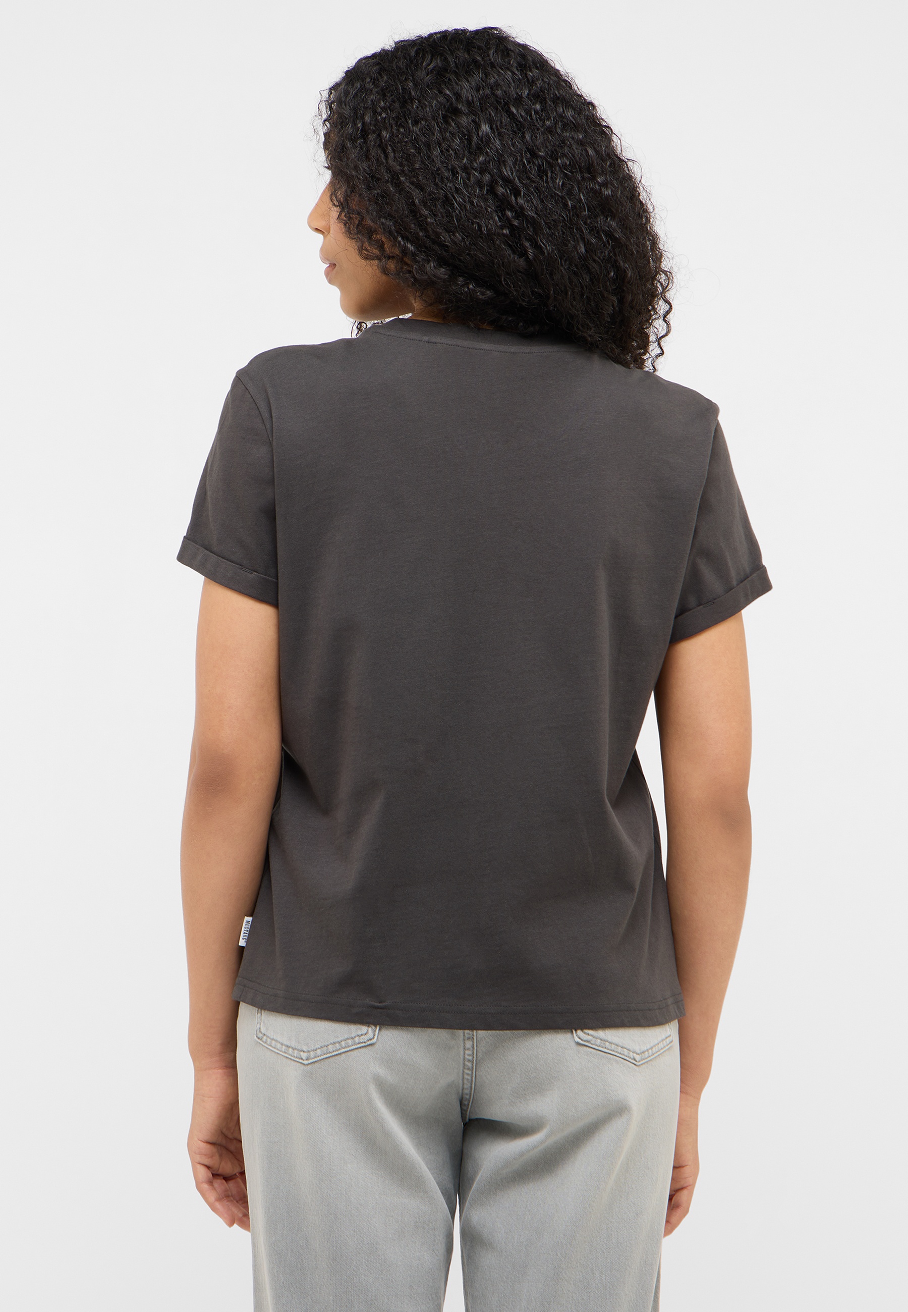 T-Shirt, Kurzarm, Rundhals, Uni-Farbe, Baumwolle