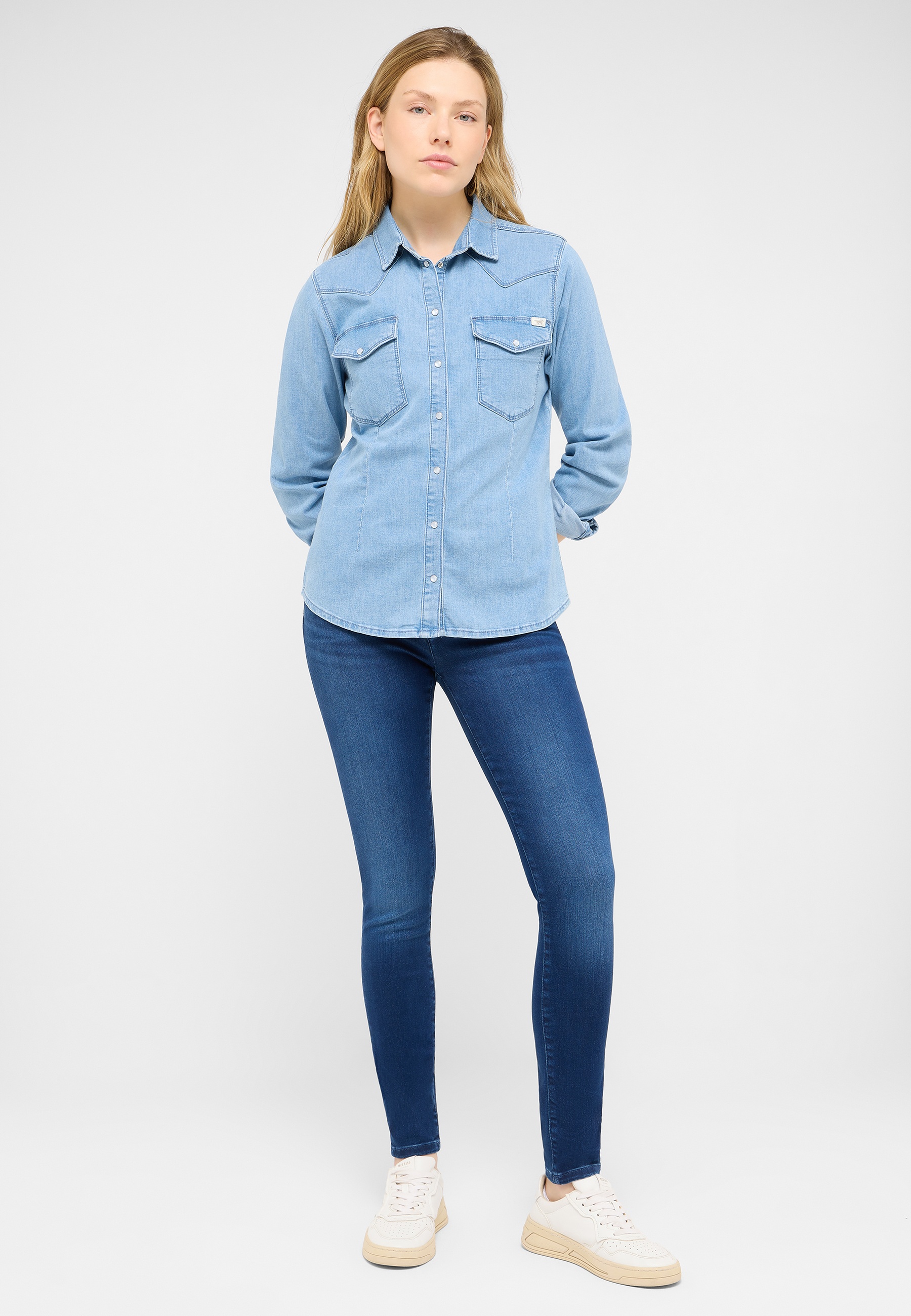 Hosen, Langarm, Jeans, Hemd, Person