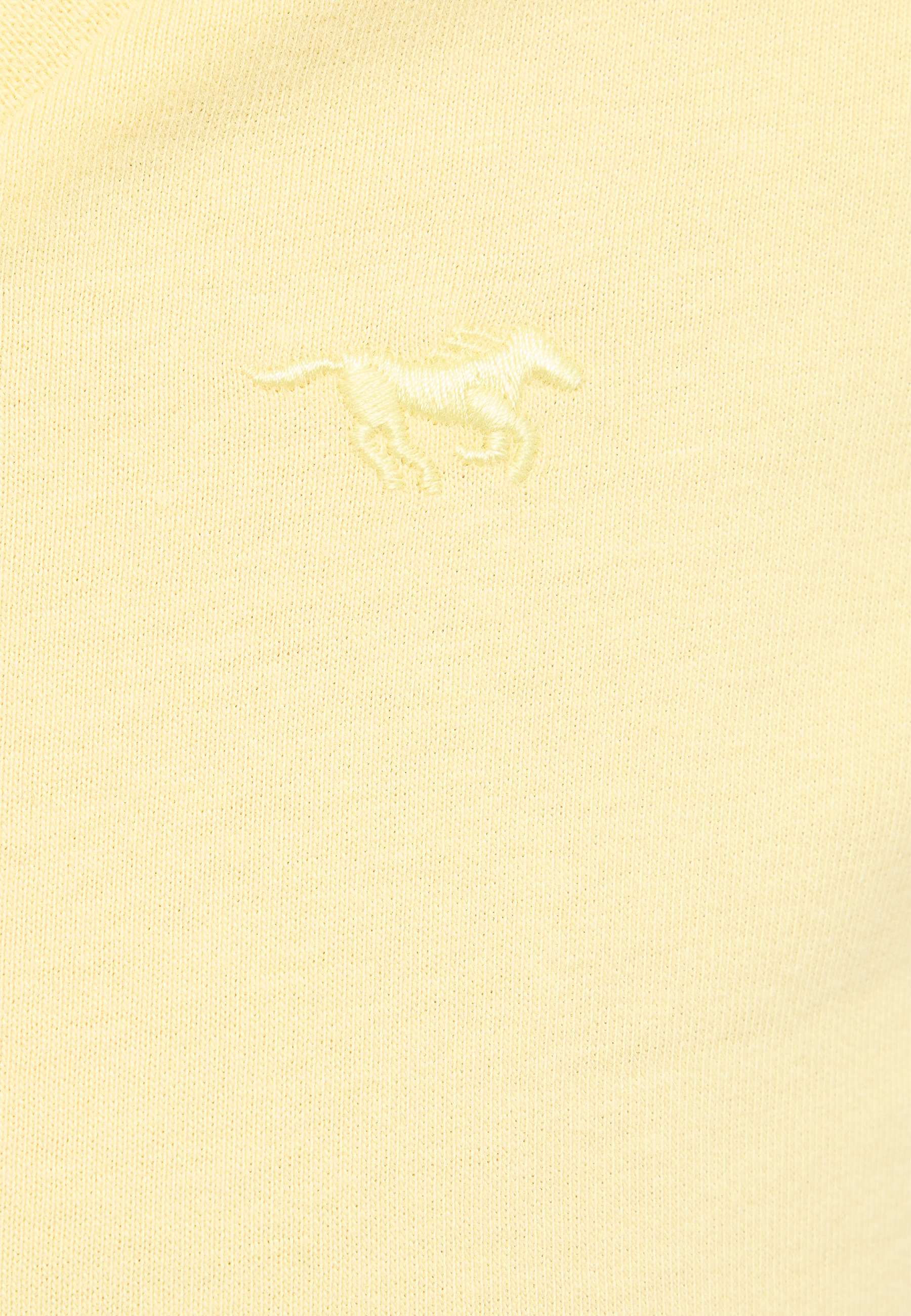 Pony-Logo, Kleidung, Wolle, Hellgelb, Stofftextur