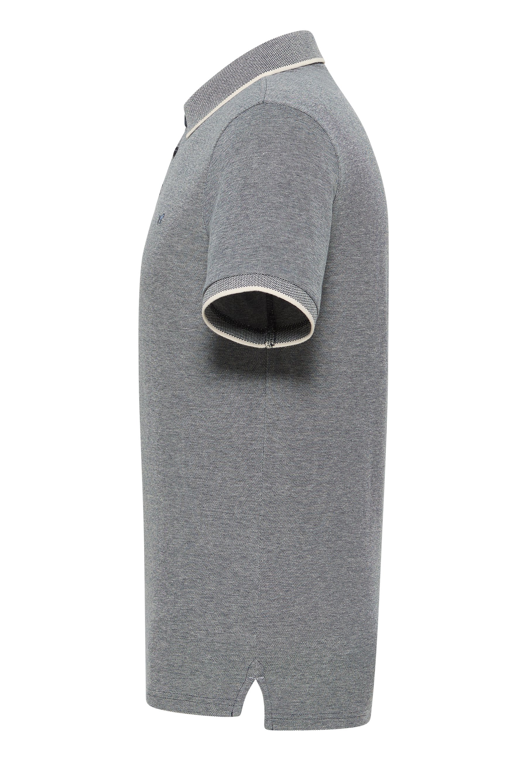 Polo Shirt, Kortärmelig, Graues Jersey, Knopflose Saum, Polo-Kragen