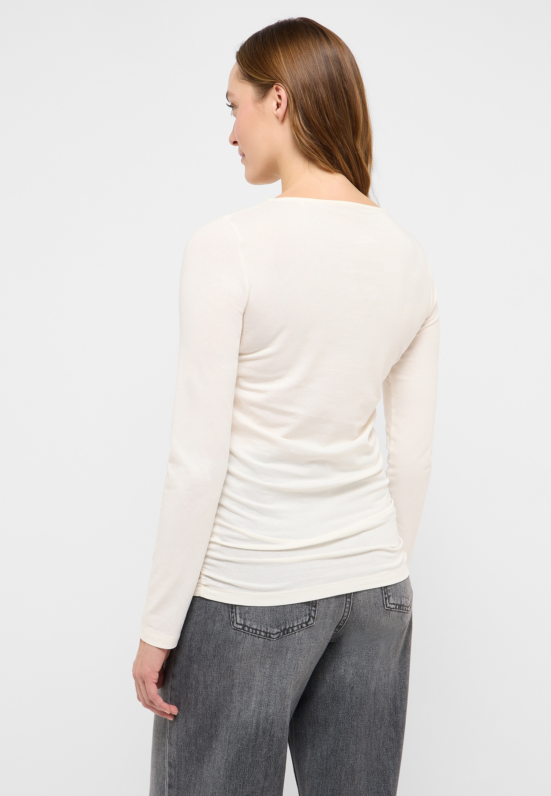 Langarm, Ärmel, Bluse, Jeans, Person