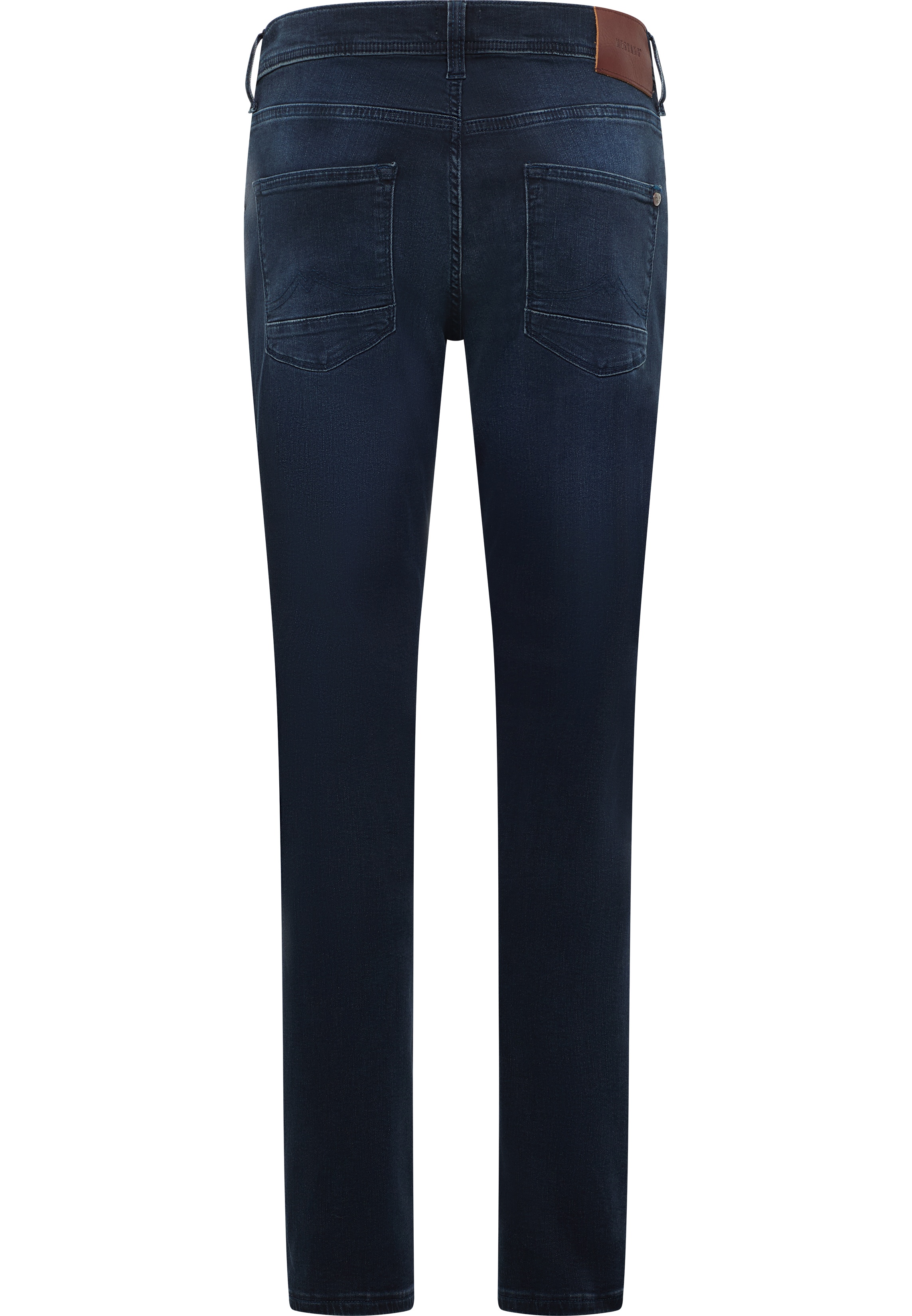 Jeans, Denim, Blue, Back pockets, Straight leg