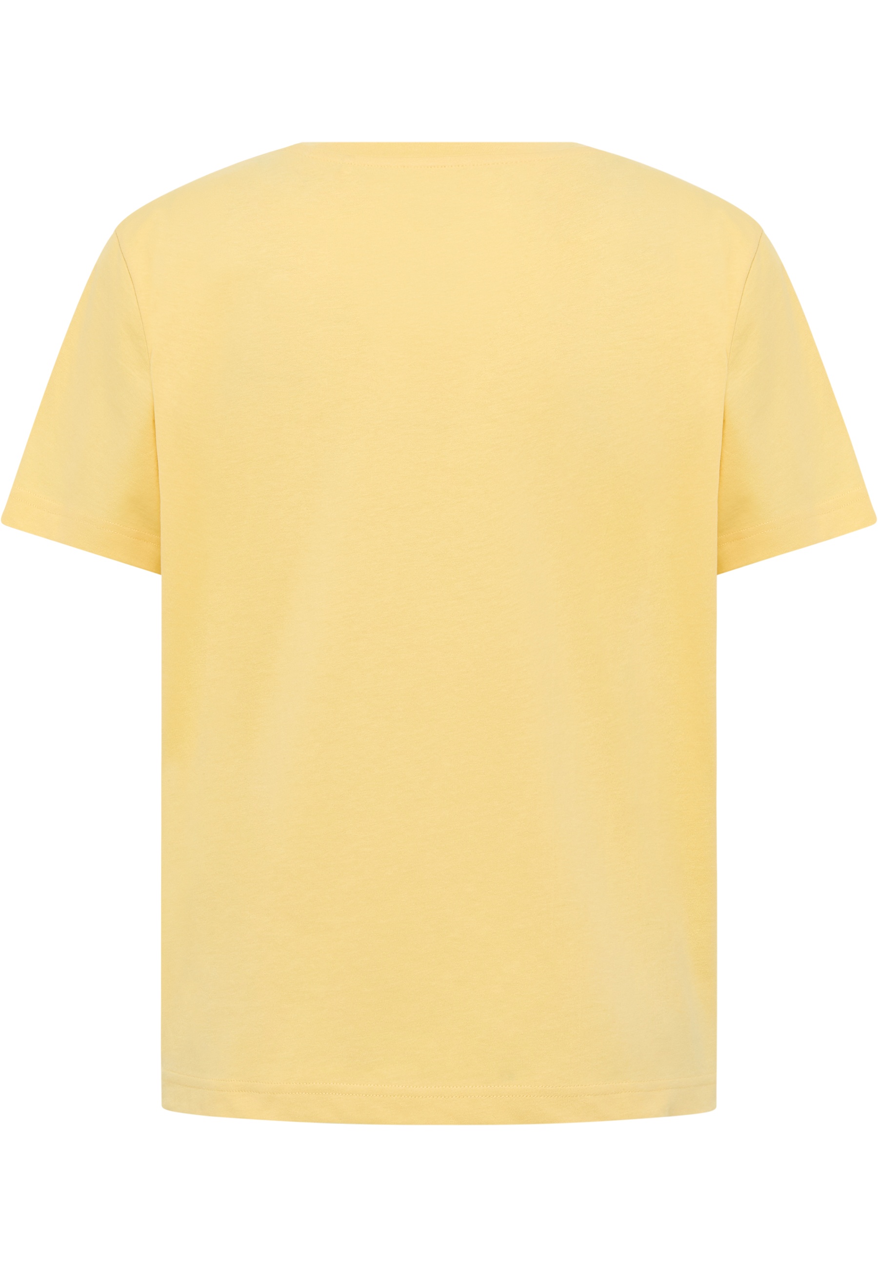 T-Shirt, Kurzarm, Gelb, Rundhals, Baumwolle