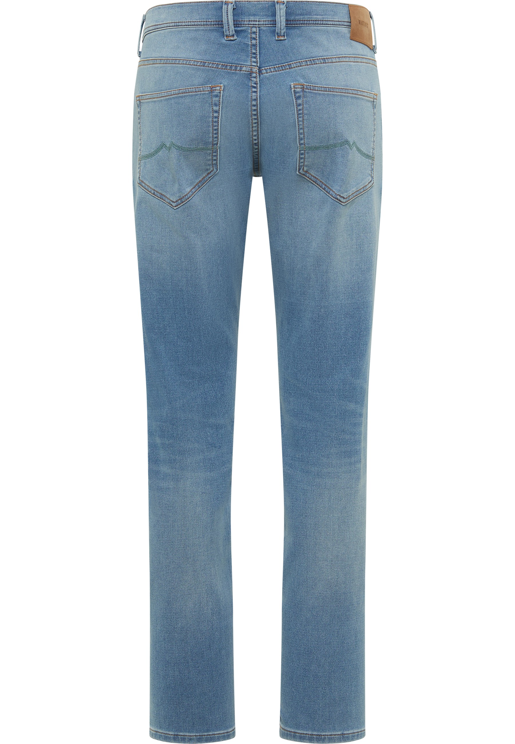 jeans, denim, zwei taschen hinten, gerade geschnitten, indigo-waschung