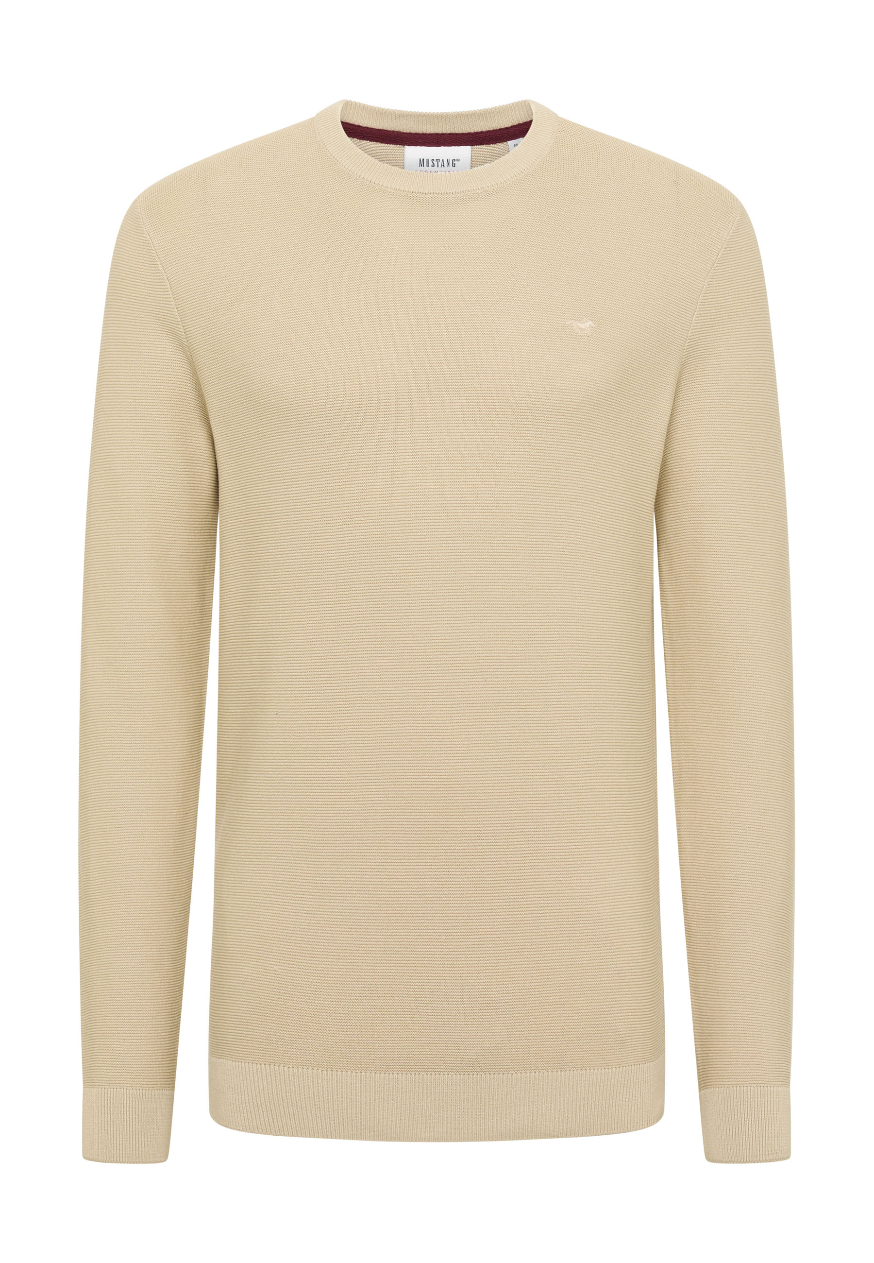 Pullover, Sweatshirt, Beige, Rippenstruktur, Longsleeve