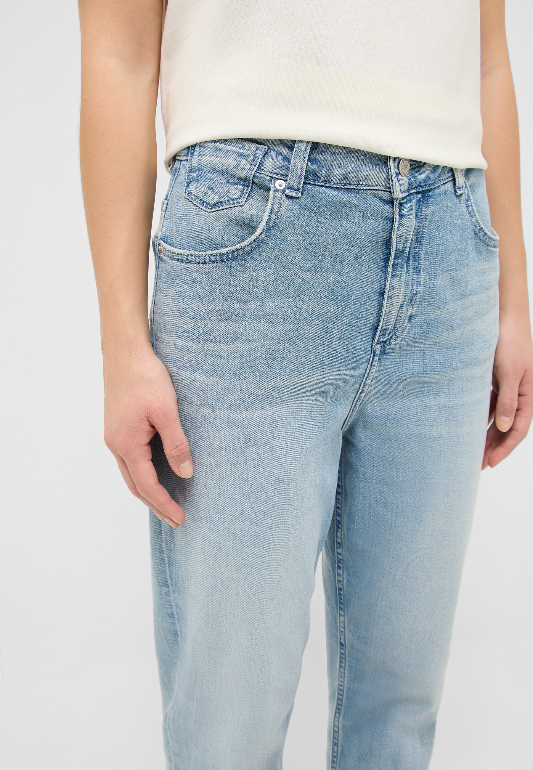 jeans, light wash, denim, five pocket, light blue