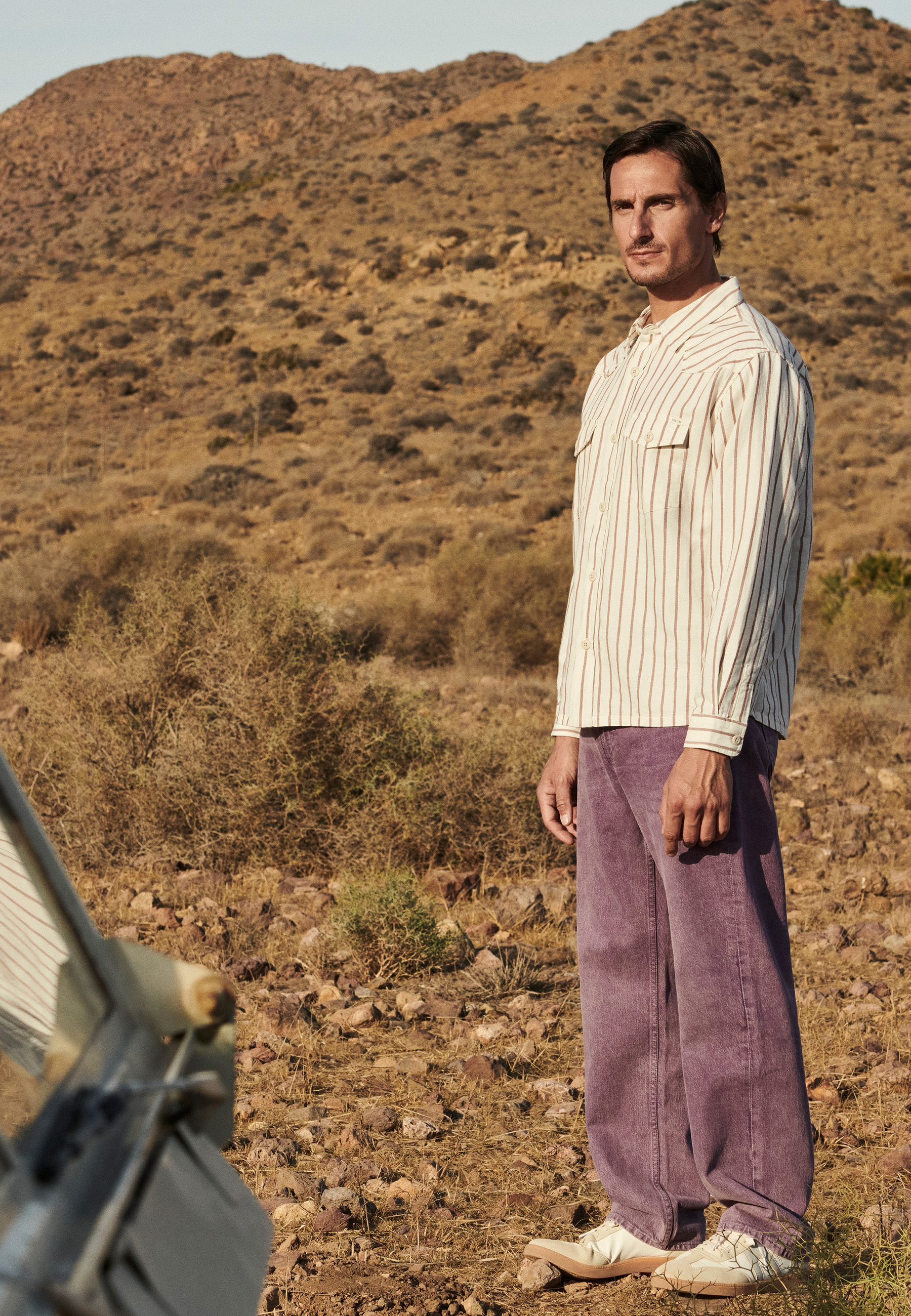 Shirt, gestreiftes Hemd, Langen Ärmel, Lässige Kleidung, Lila Hose