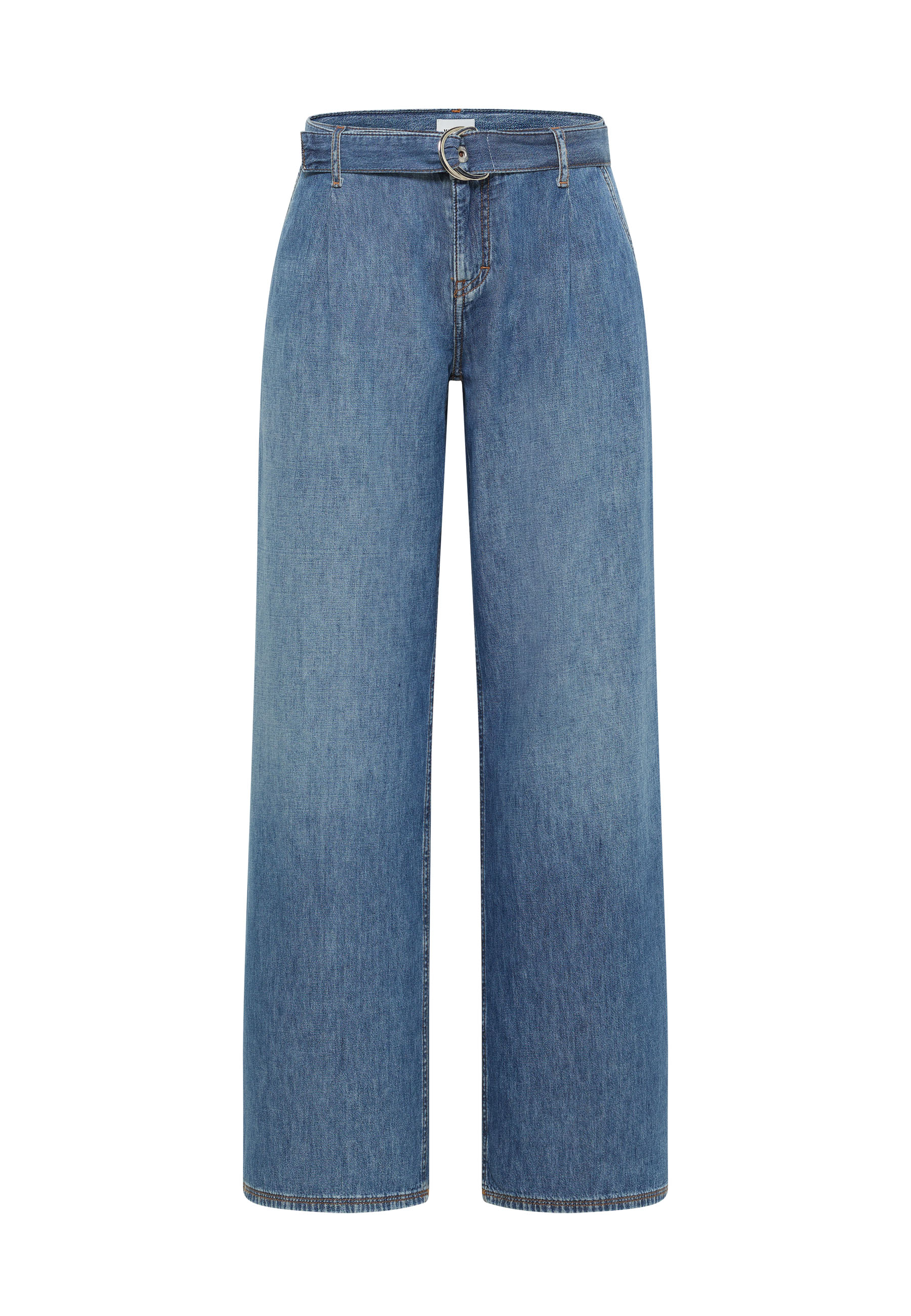 jeans, weite-hose, denim, hoher-bund, mit-gürtel